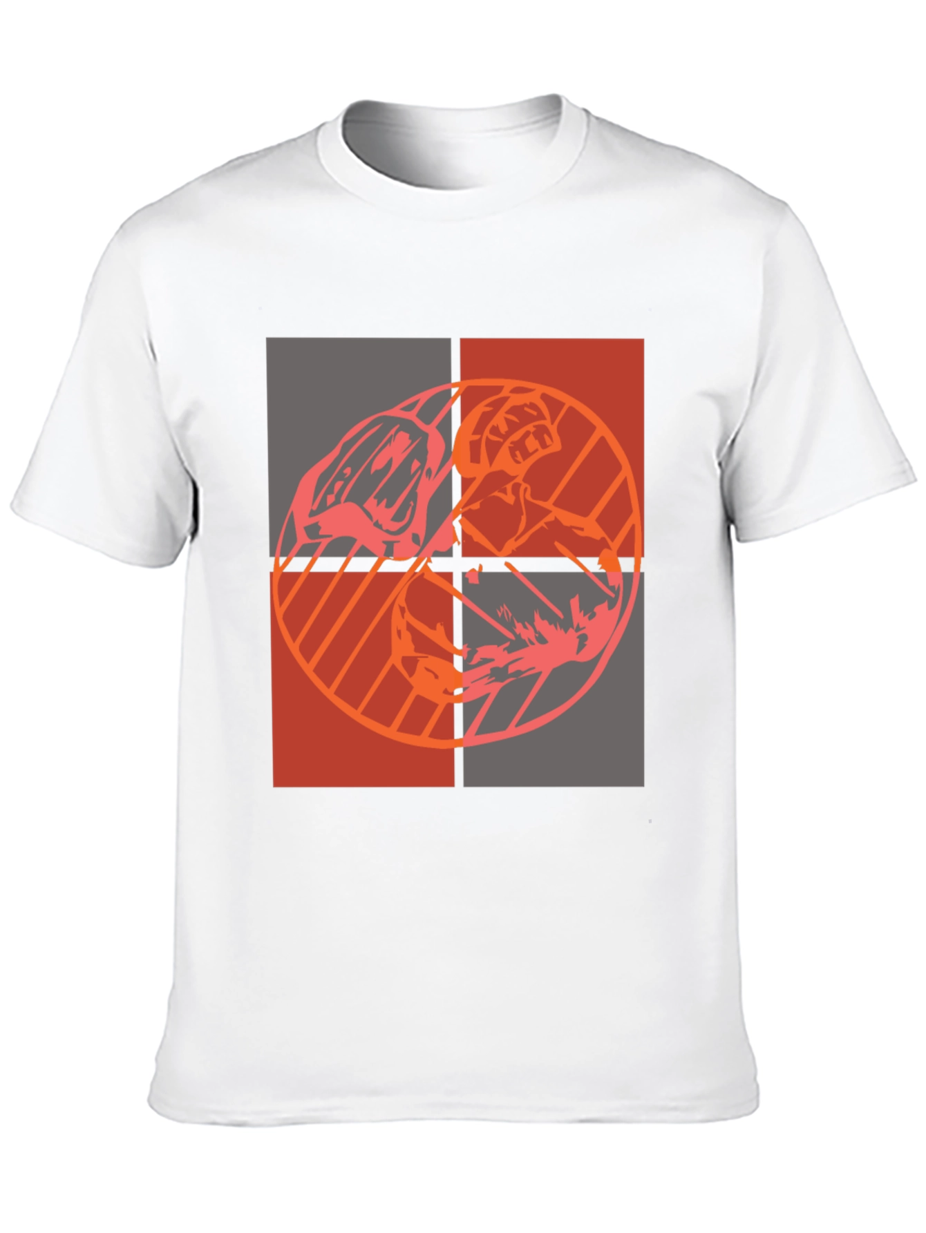 Geometric Graphic Print Black T-Shirt