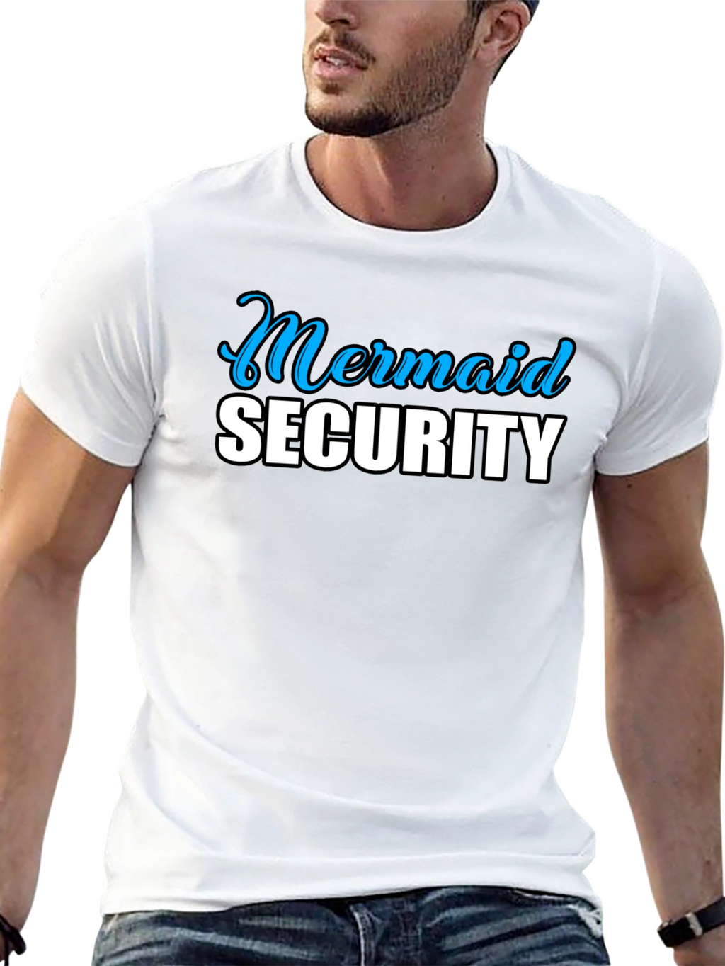Mermaid Security Black T-Shirt
