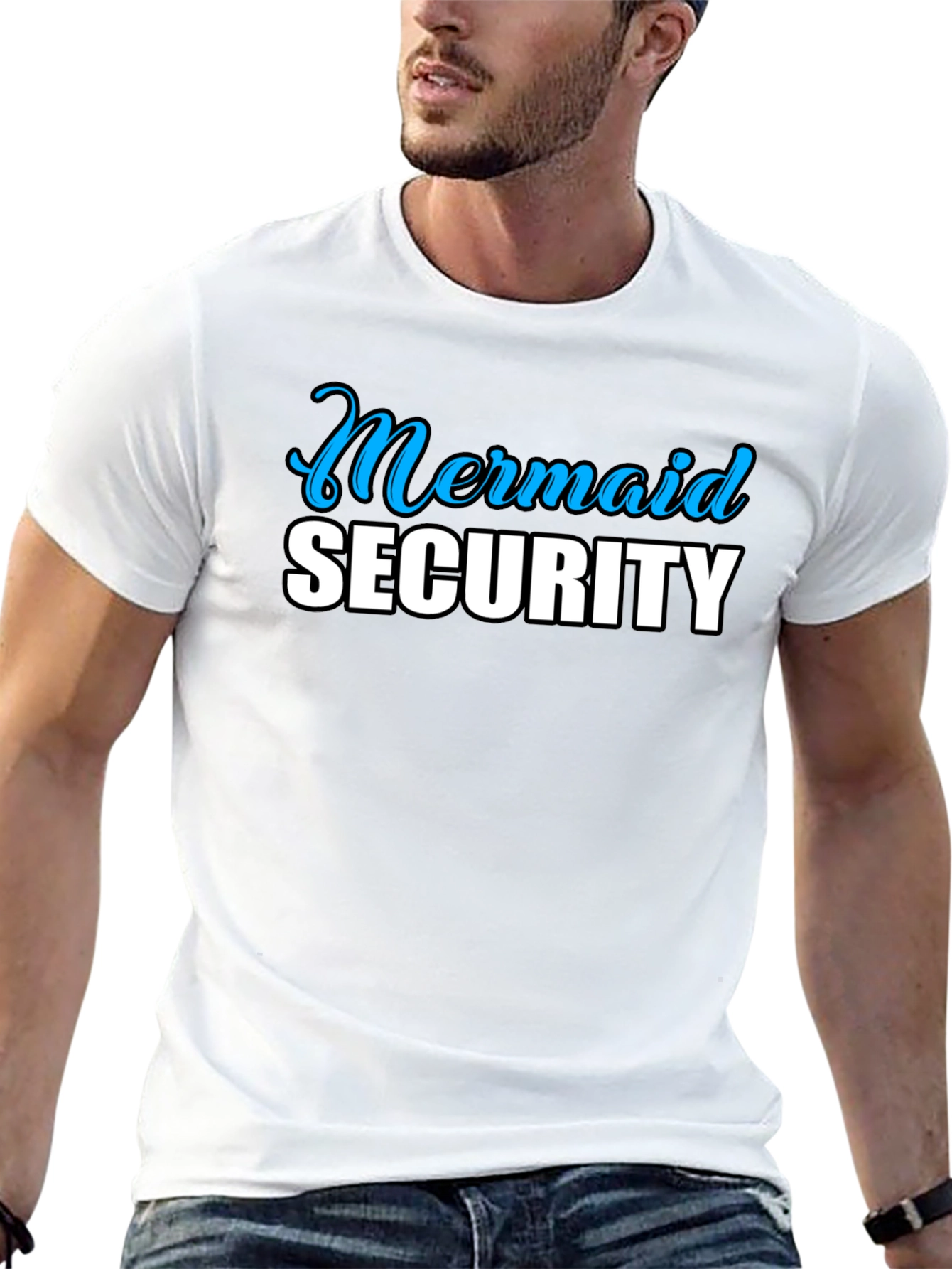 Mermaid Security Black T-Shirt