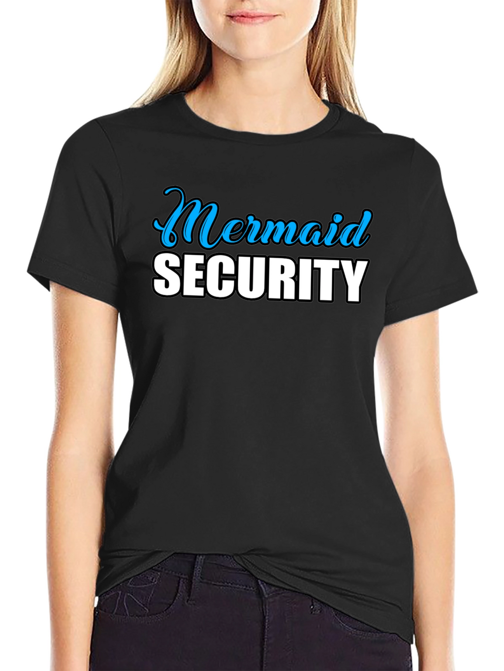 Mermaid Security Black T-Shirt