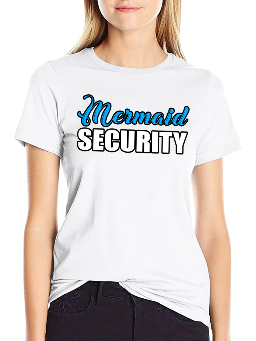 Mermaid Security Black T-Shirt