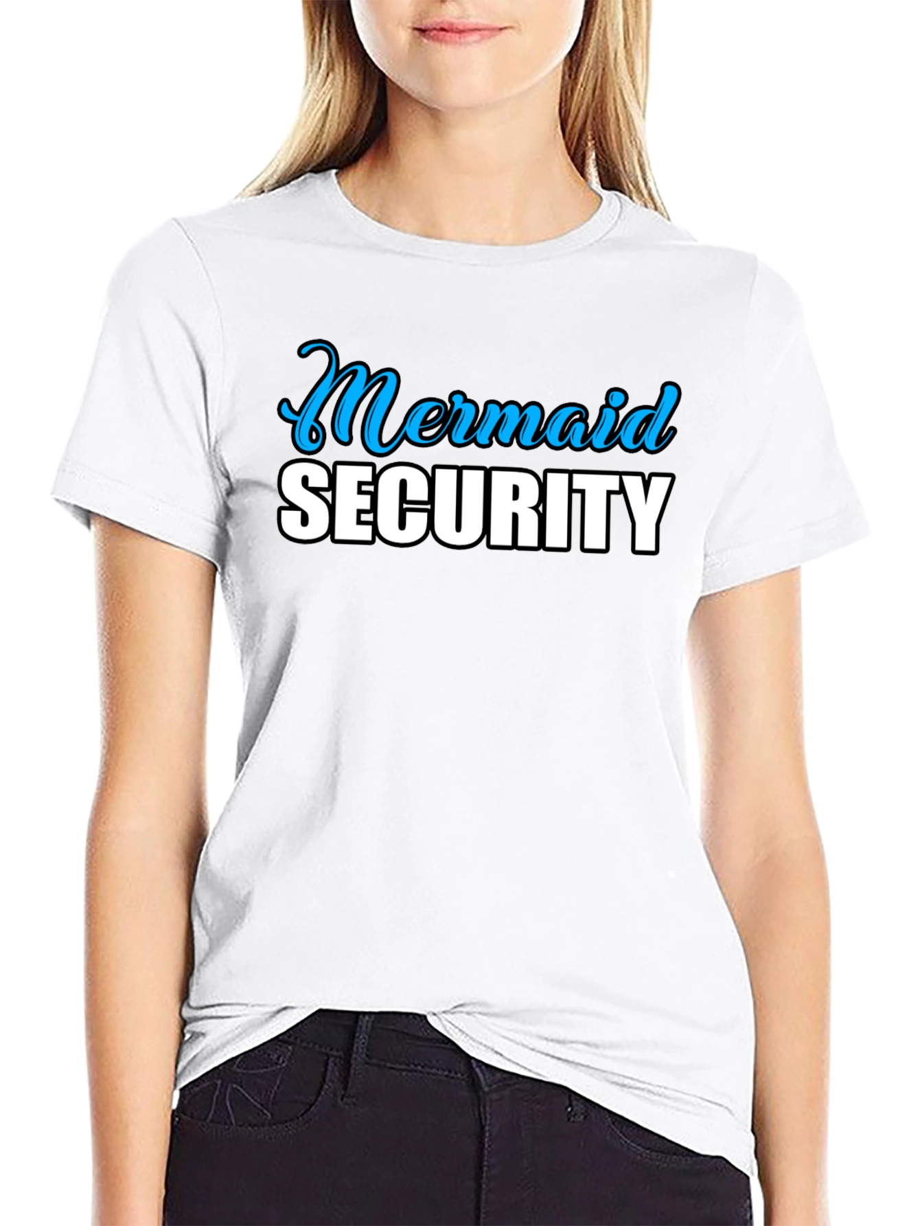 Mermaid Security Black T-Shirt