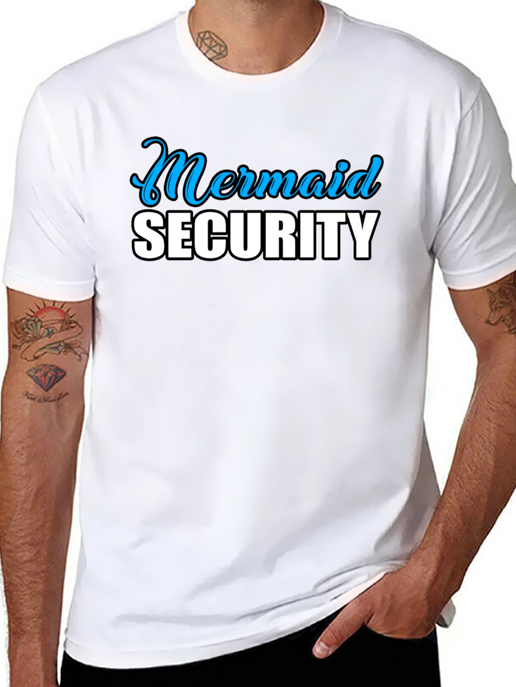 Mermaid Security Black T-Shirt