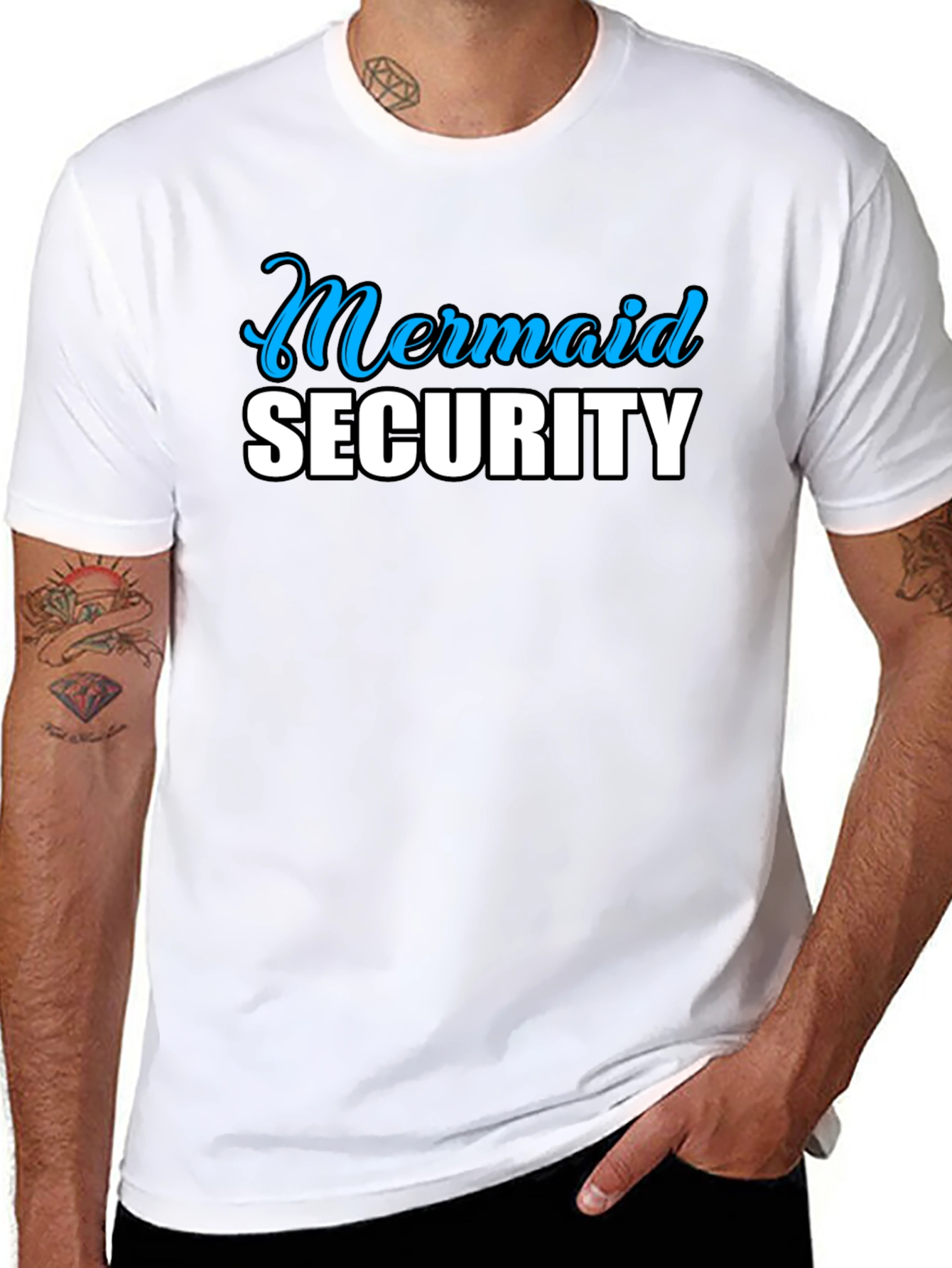 Mermaid Security Black T-Shirt