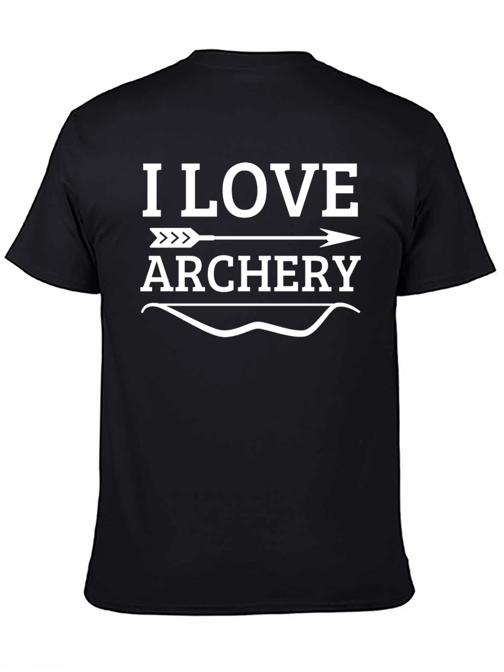 I Love Archery Graphic T-Shirt - Black
