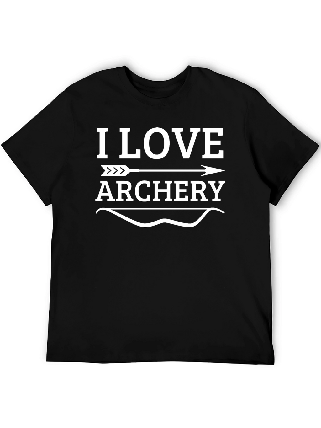 I Love Archery Graphic T-Shirt - Black