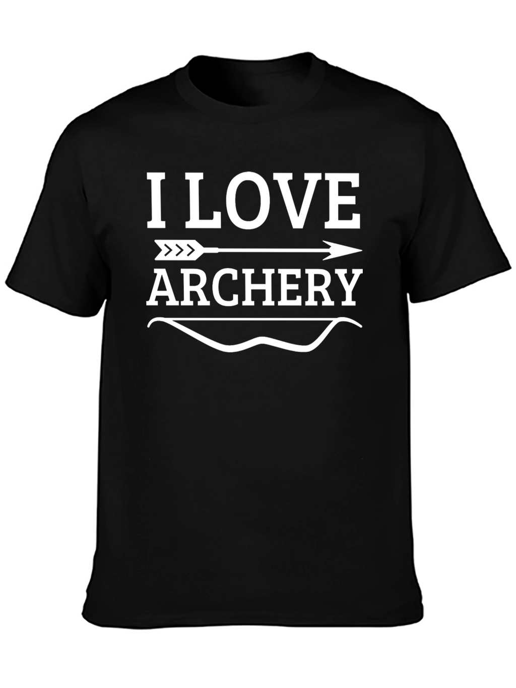 I Love Archery Graphic T-Shirt - Black