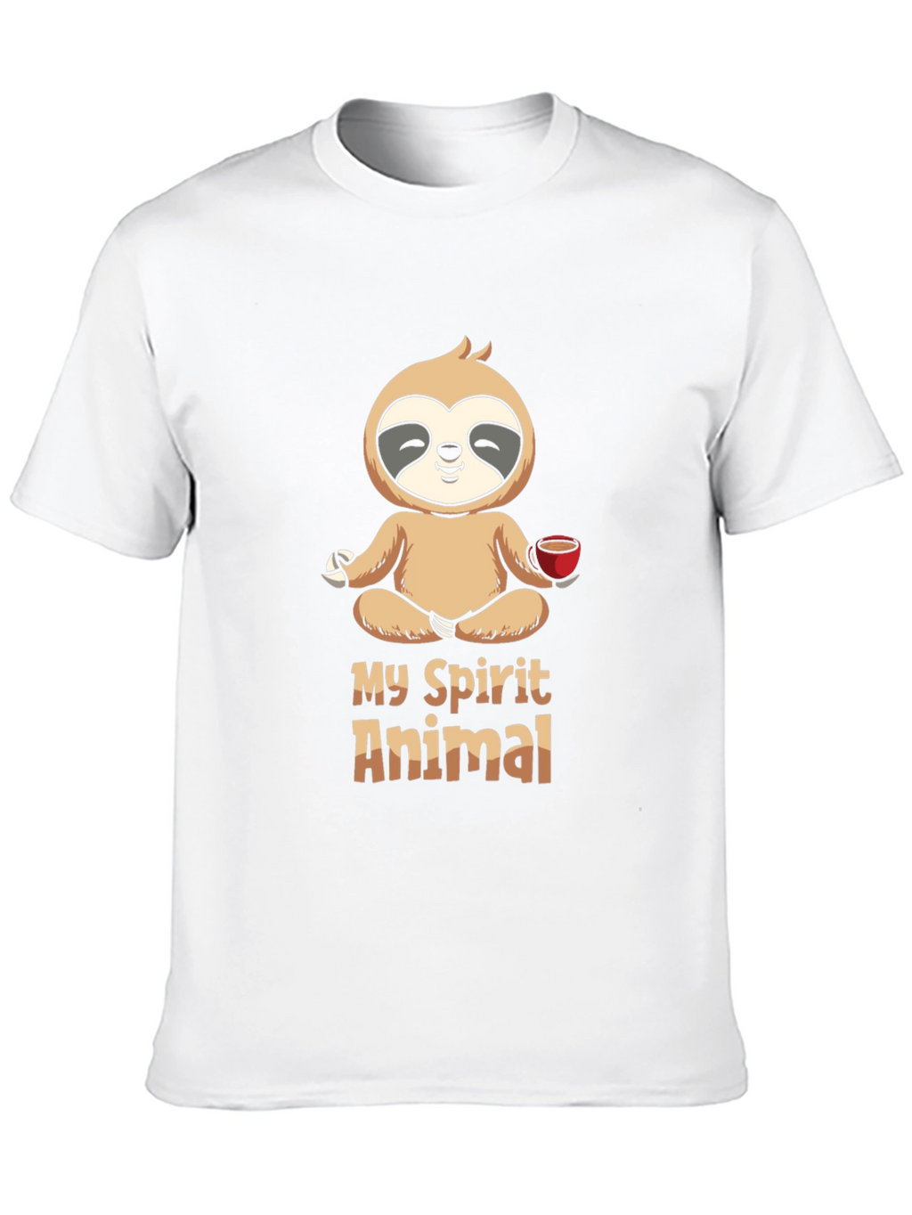 My Spirit Animal Sloth Meditation Black T-Shirt