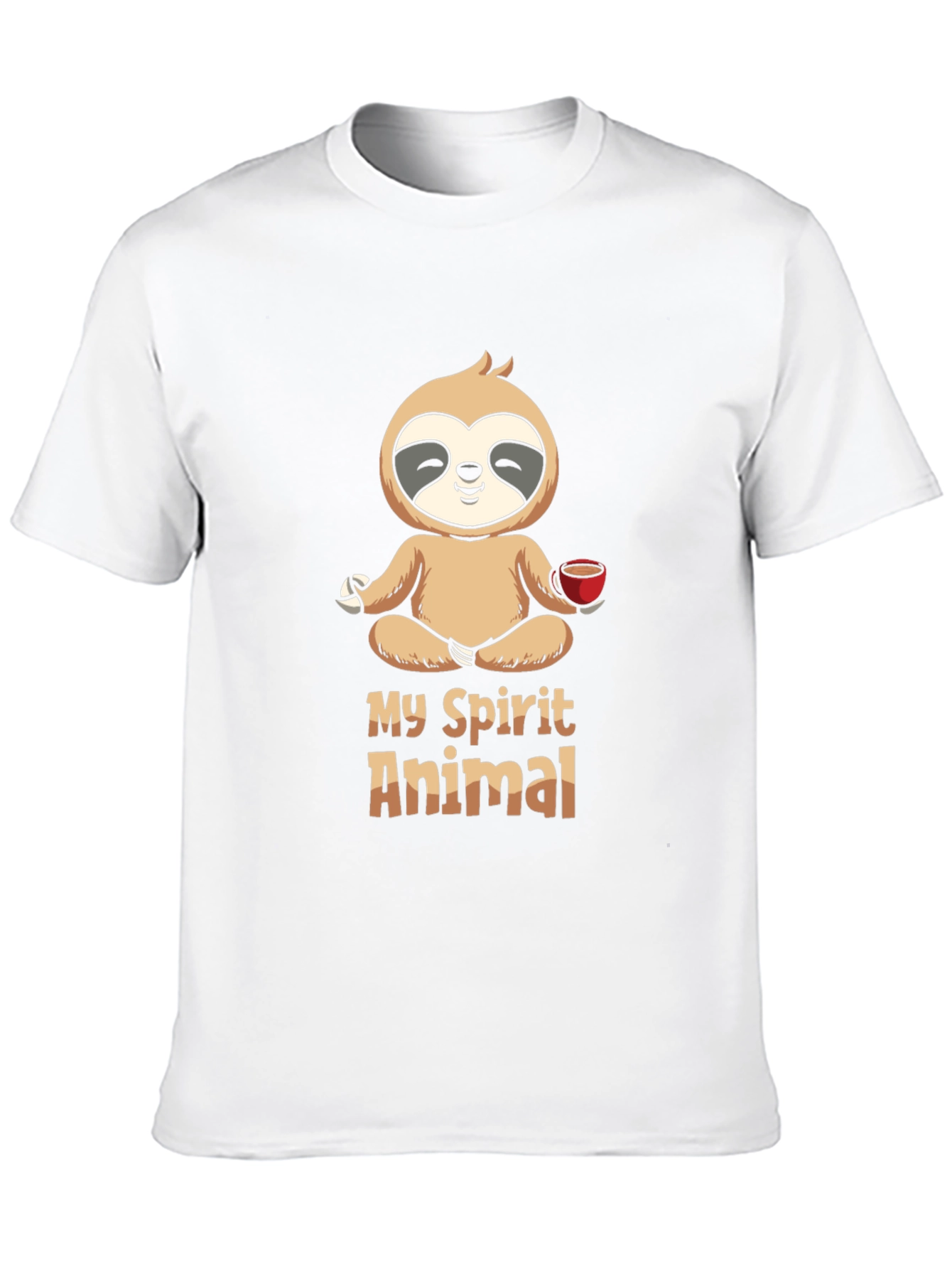 My Spirit Animal Sloth Meditation Black T-Shirt