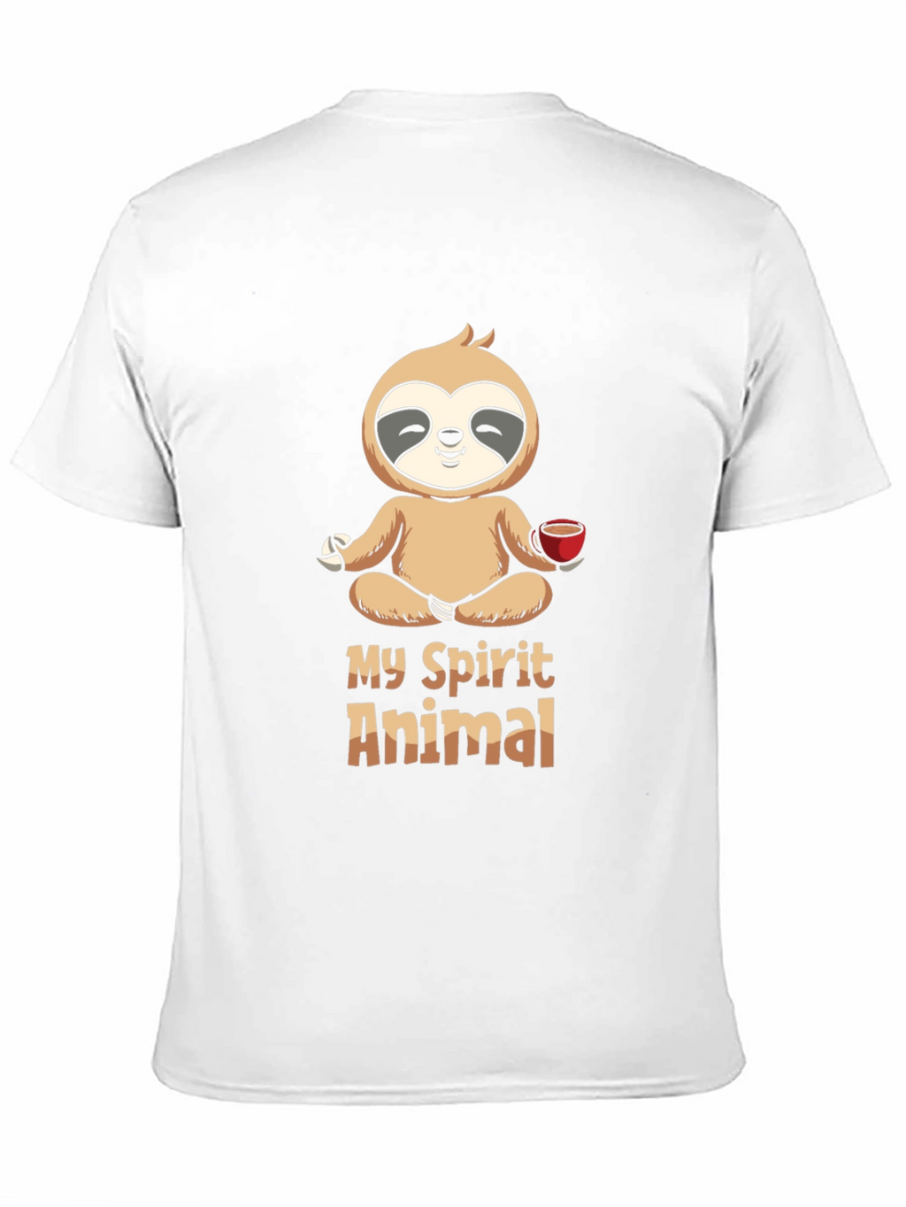 My Spirit Animal Sloth Meditation Black T-Shirt