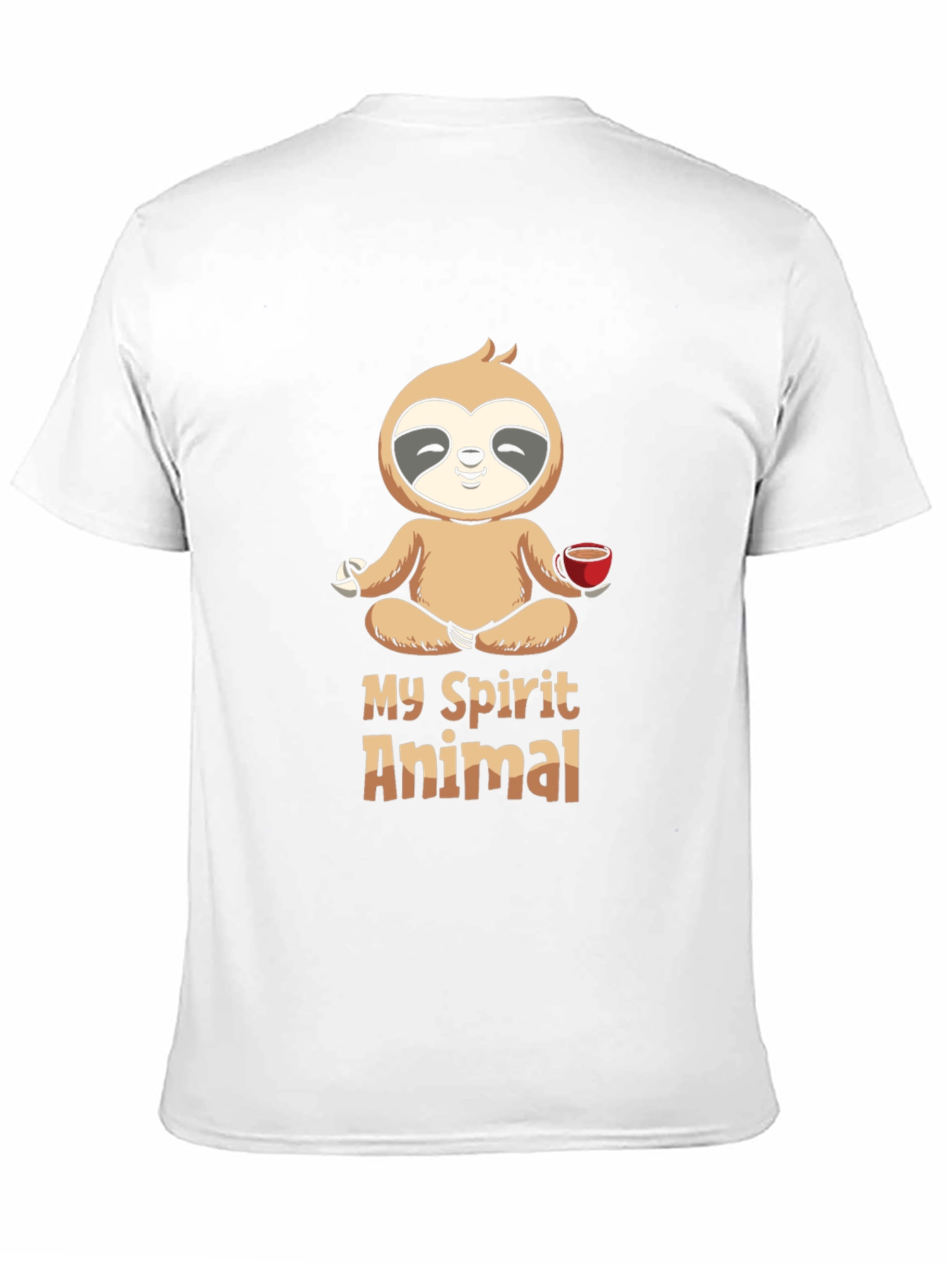My Spirit Animal Sloth Meditation Black T-Shirt