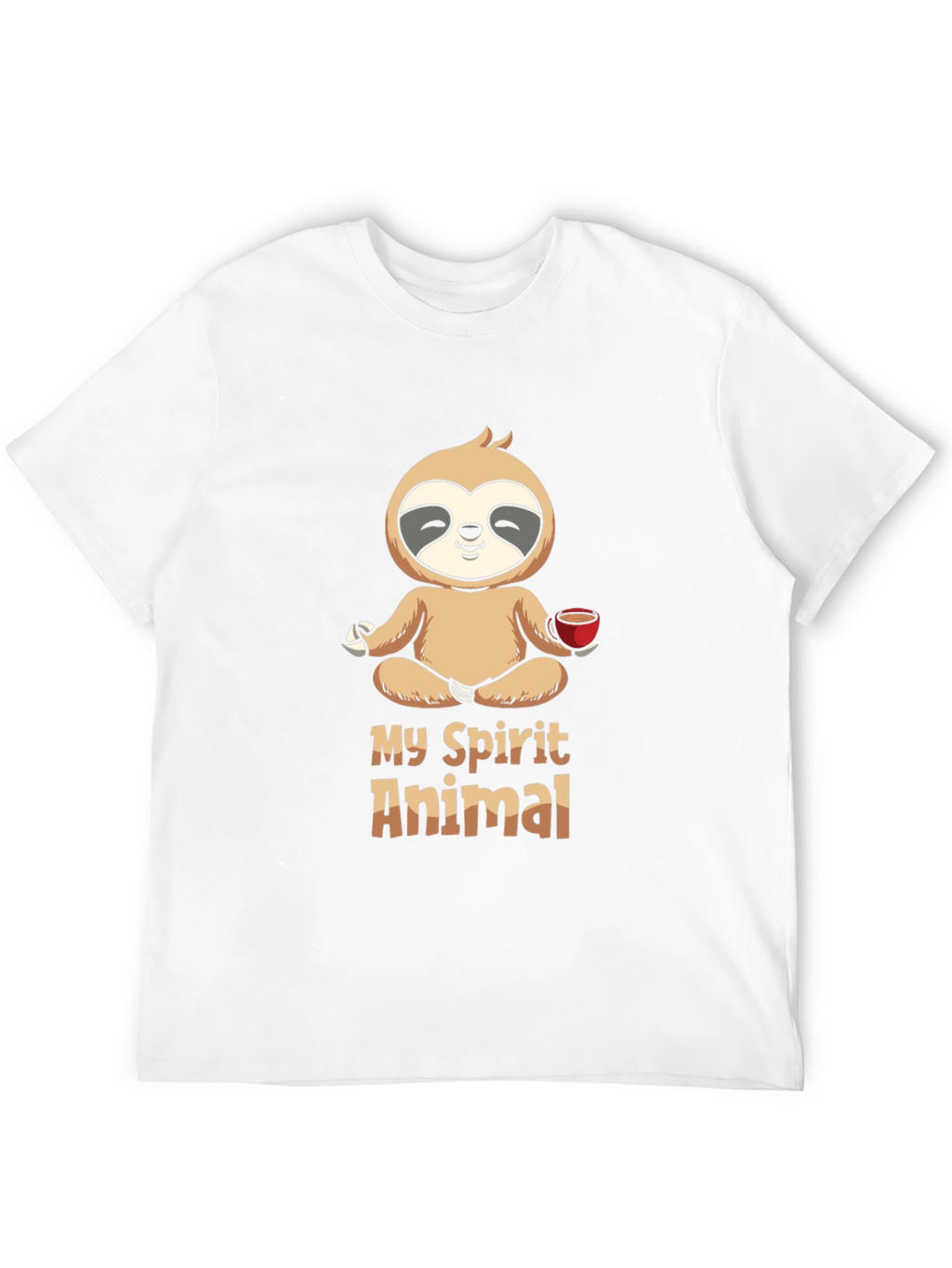 My Spirit Animal Sloth Meditation Black T-Shirt