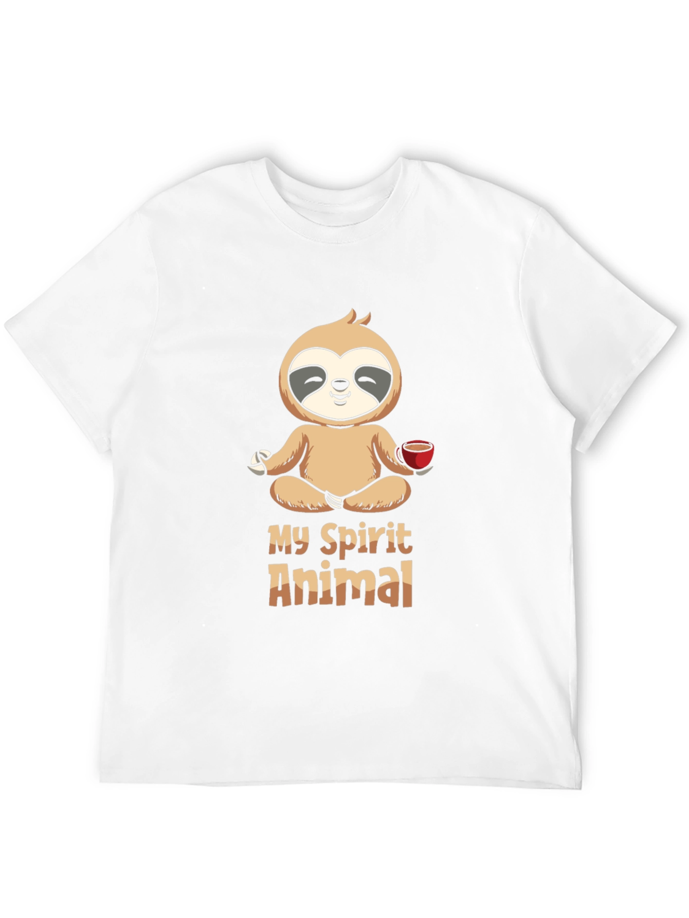 My Spirit Animal Sloth Meditation Black T-Shirt