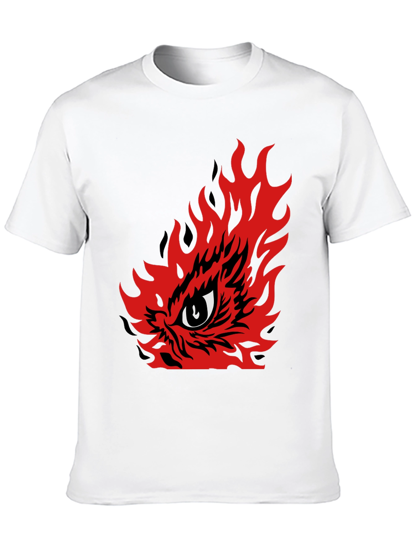 Fiery Eye Graphic Tee - Mens Black T-Shirt