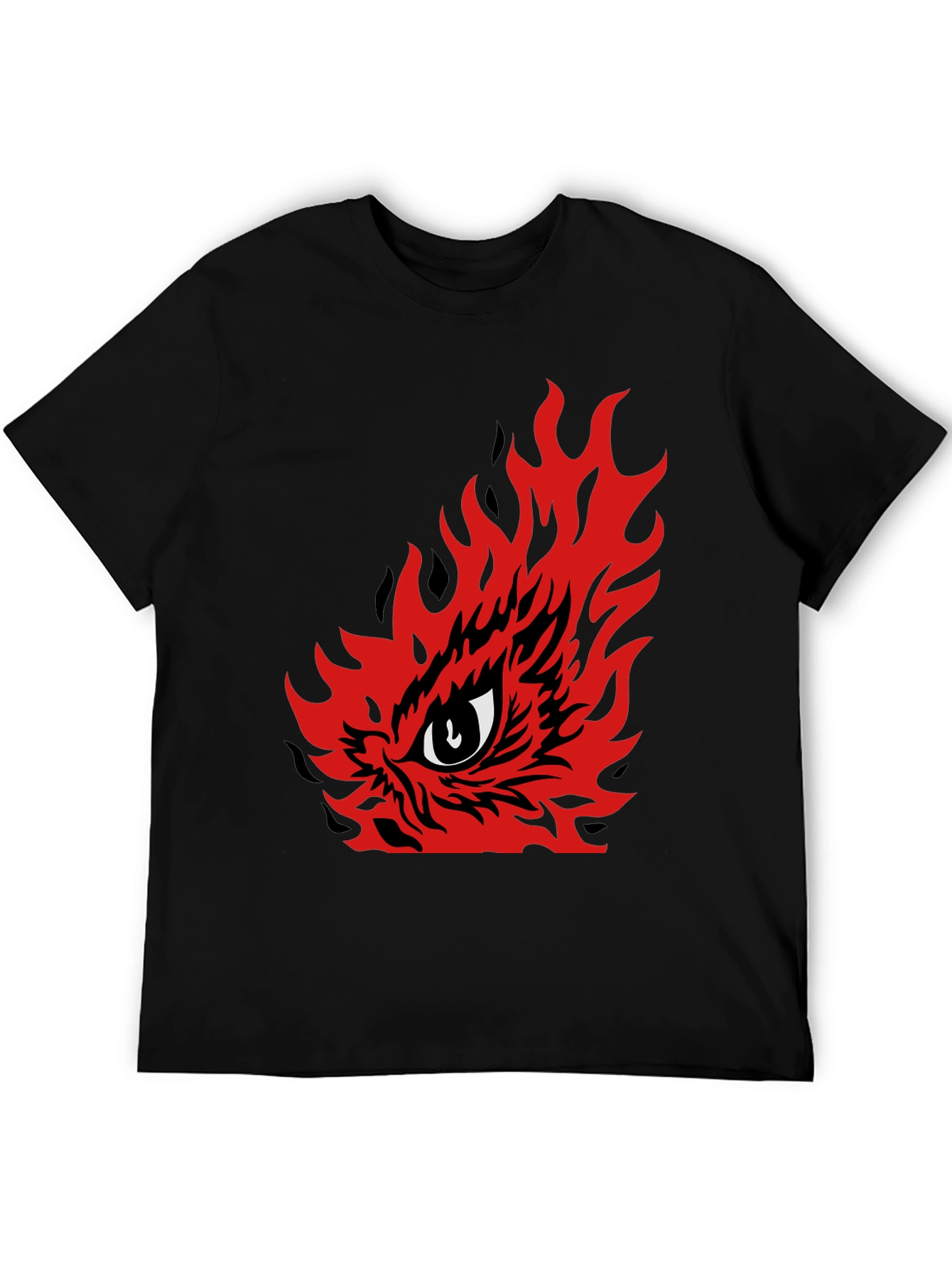 Fiery Eye Graphic Tee - Mens Black T-Shirt