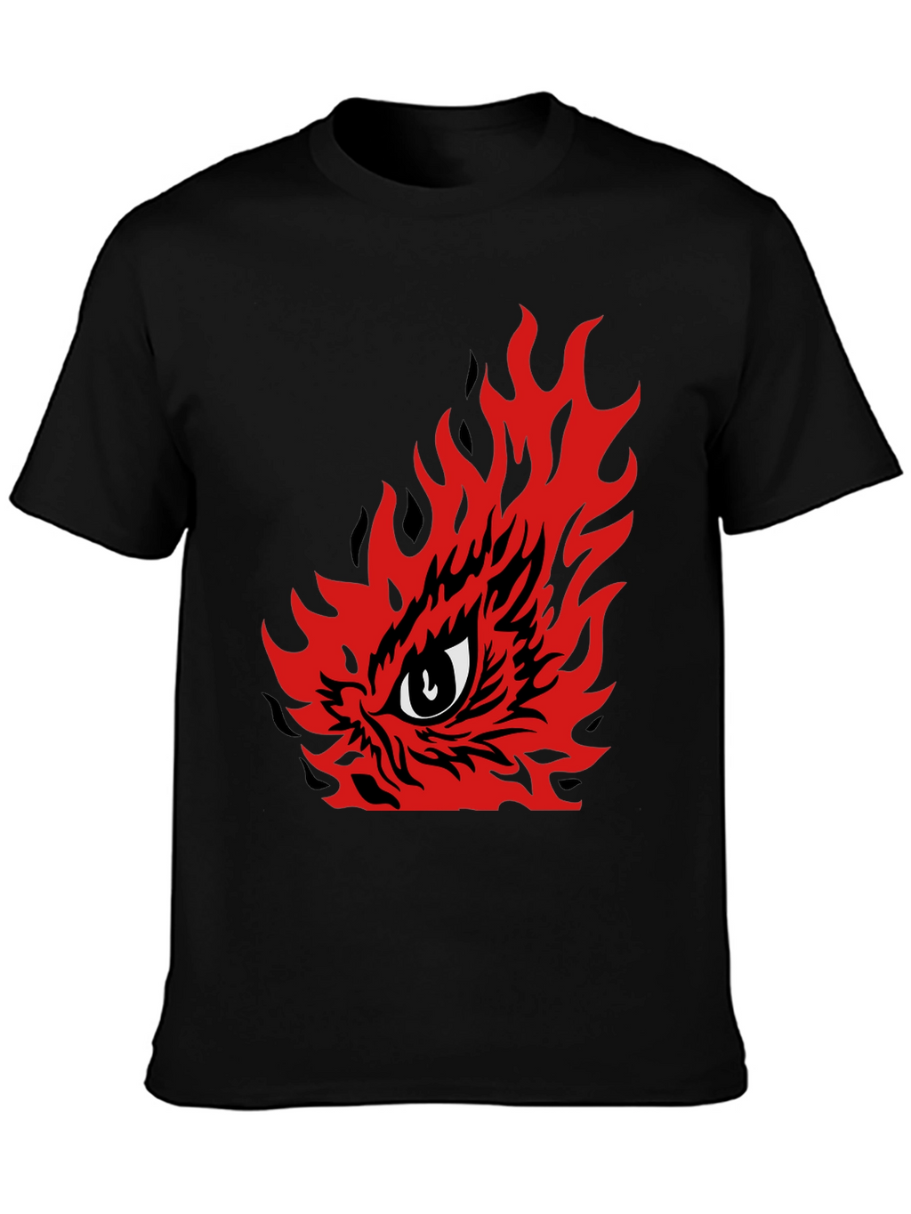 Fiery Eye Graphic Tee - Mens Black T-Shirt