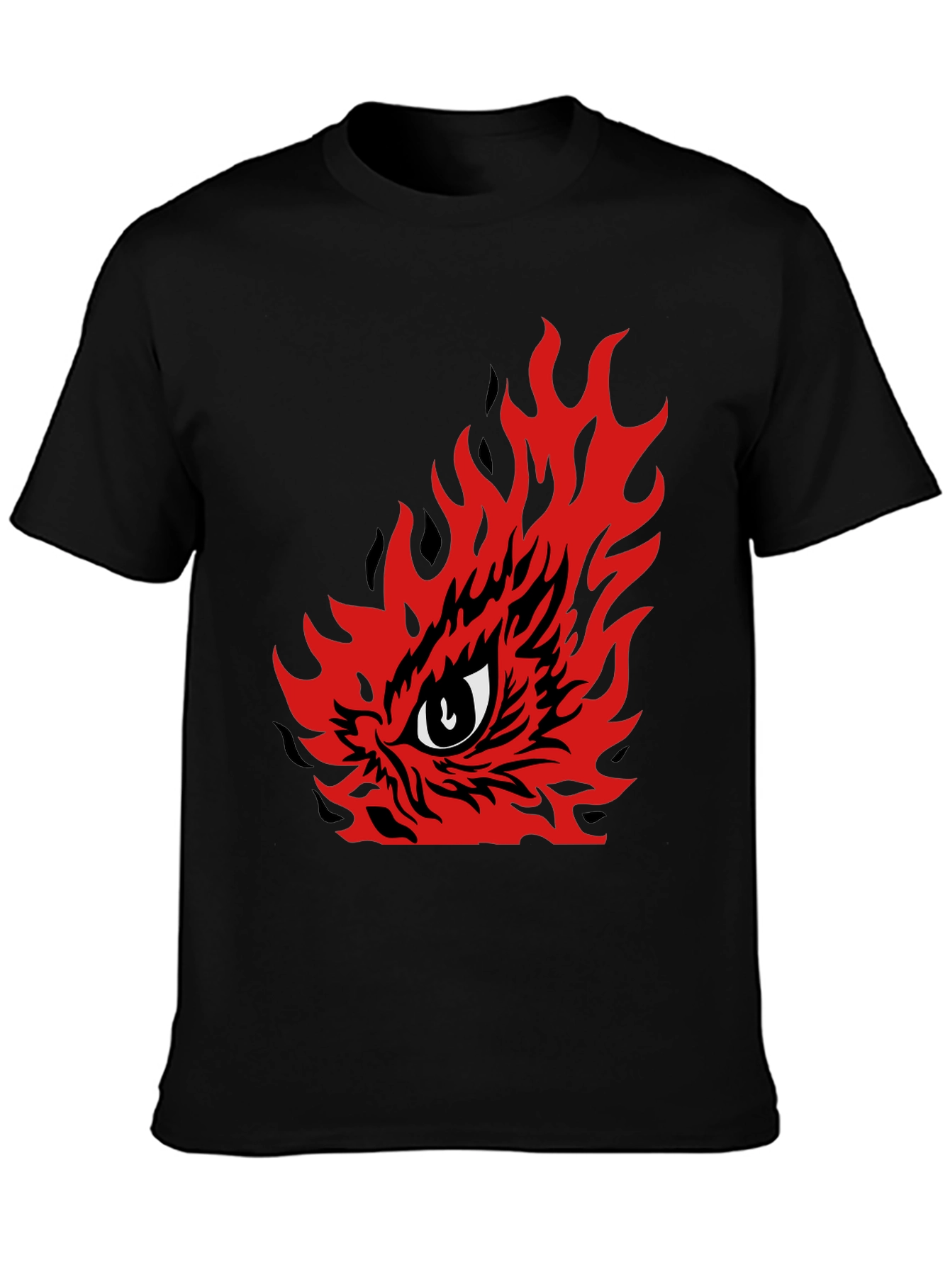 Fiery Eye Graphic Tee - Mens Black T-Shirt