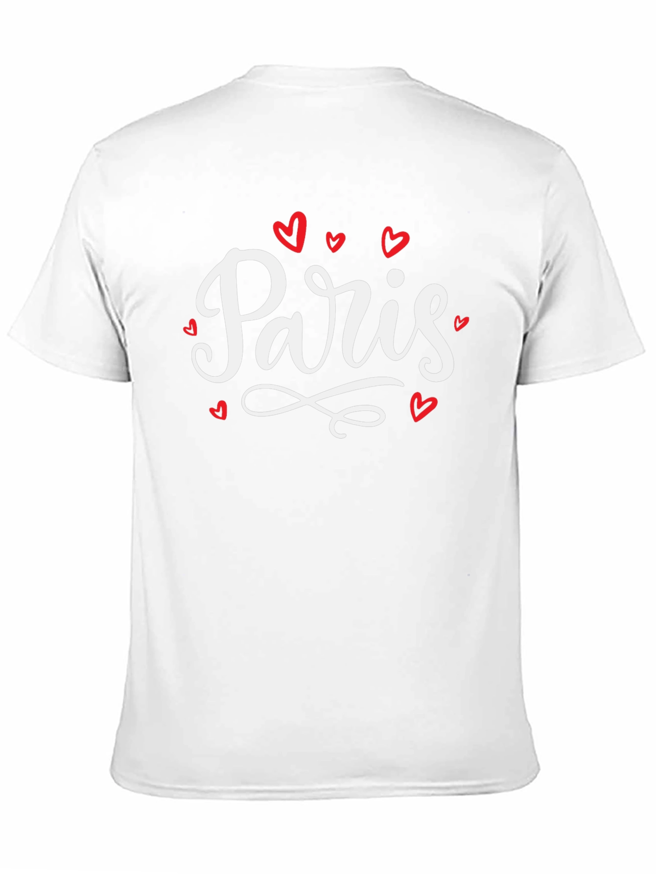Paris Heart T-Shirt - Black Cotton Graphic Tee