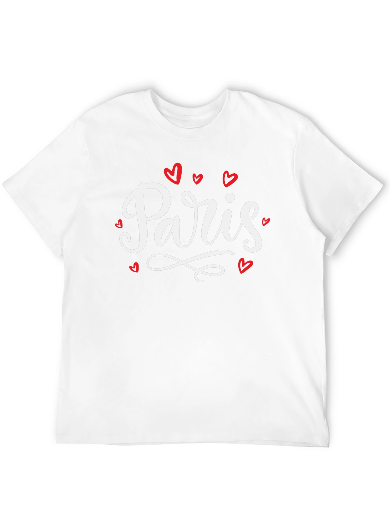 Paris Heart T-Shirt - Black Cotton Graphic Tee