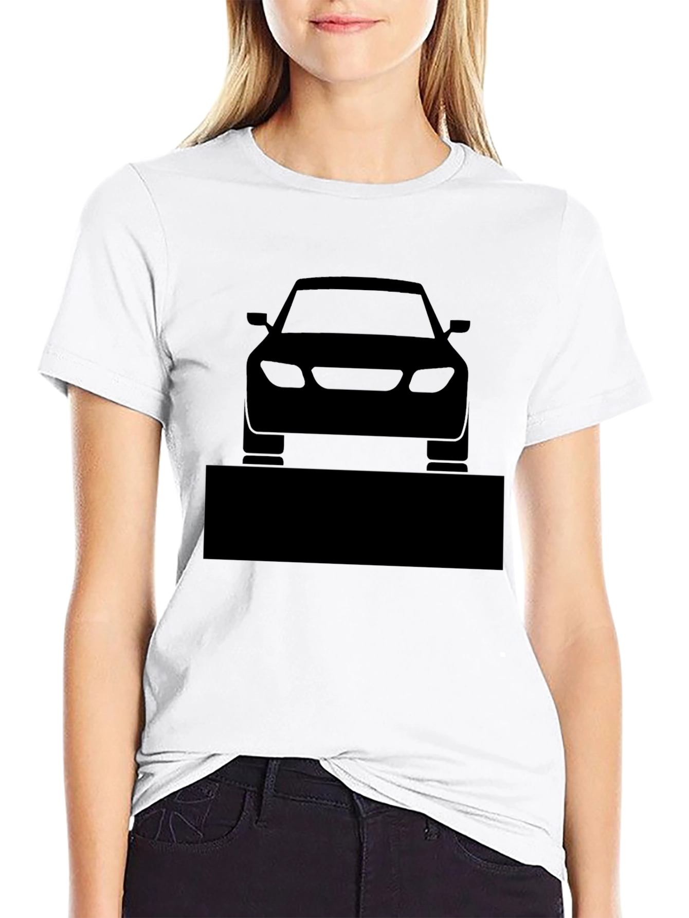 Mens Black Car Graphic T-Shirt