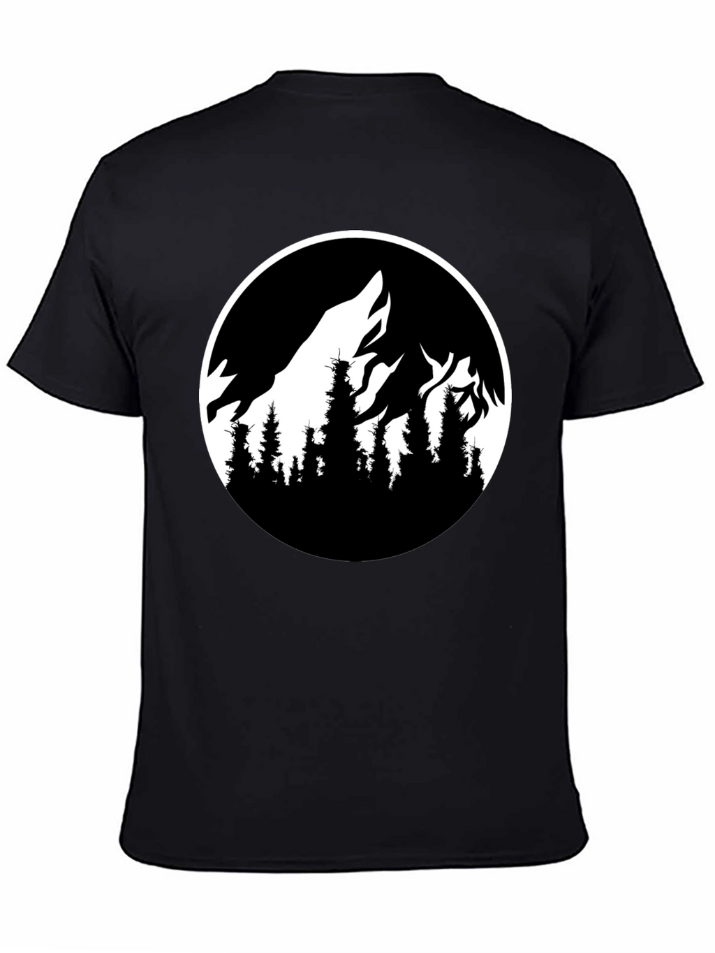 Mountainscape Graphic Black T-Shirt