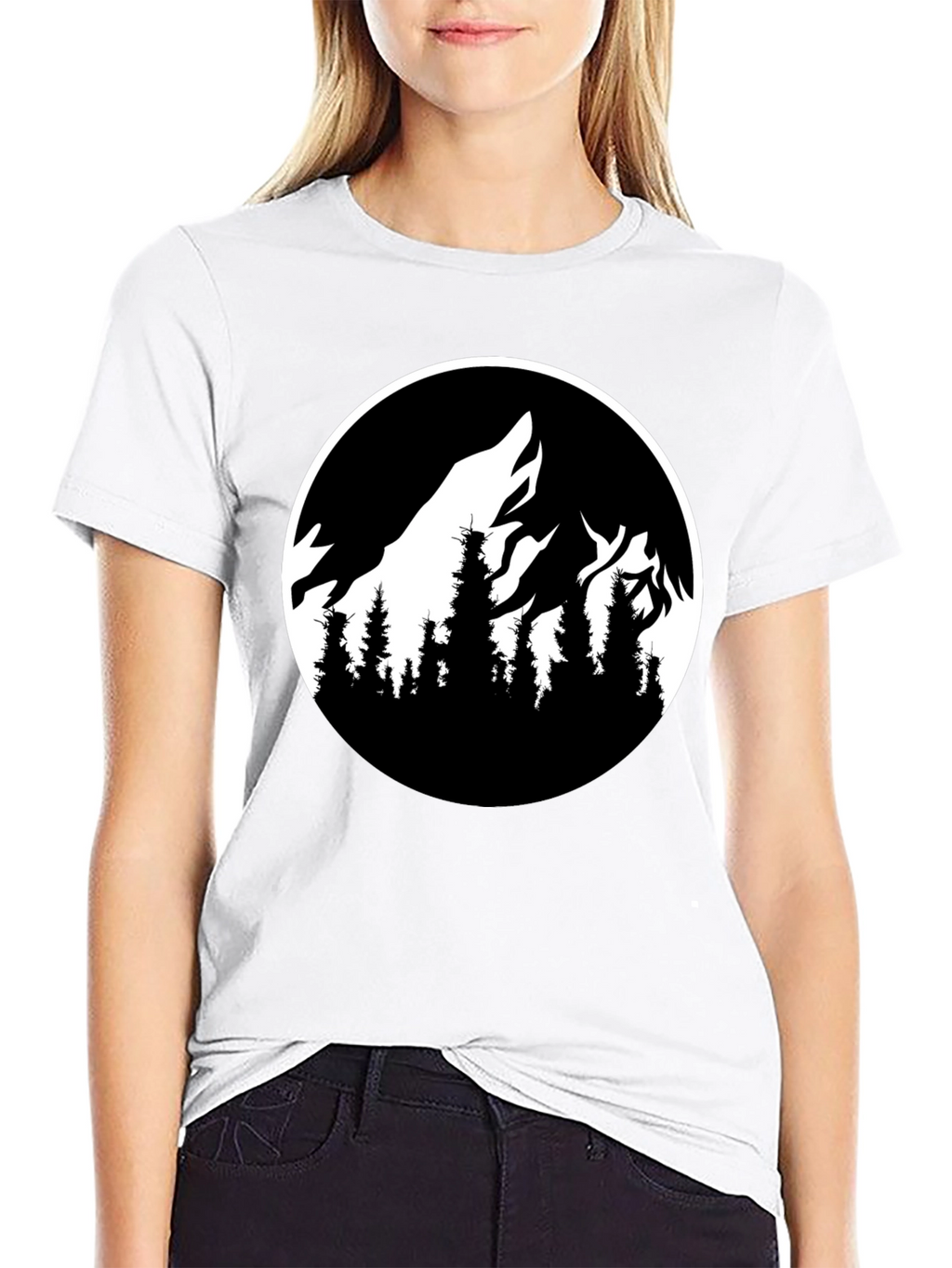 Mountainscape Graphic Black T-Shirt