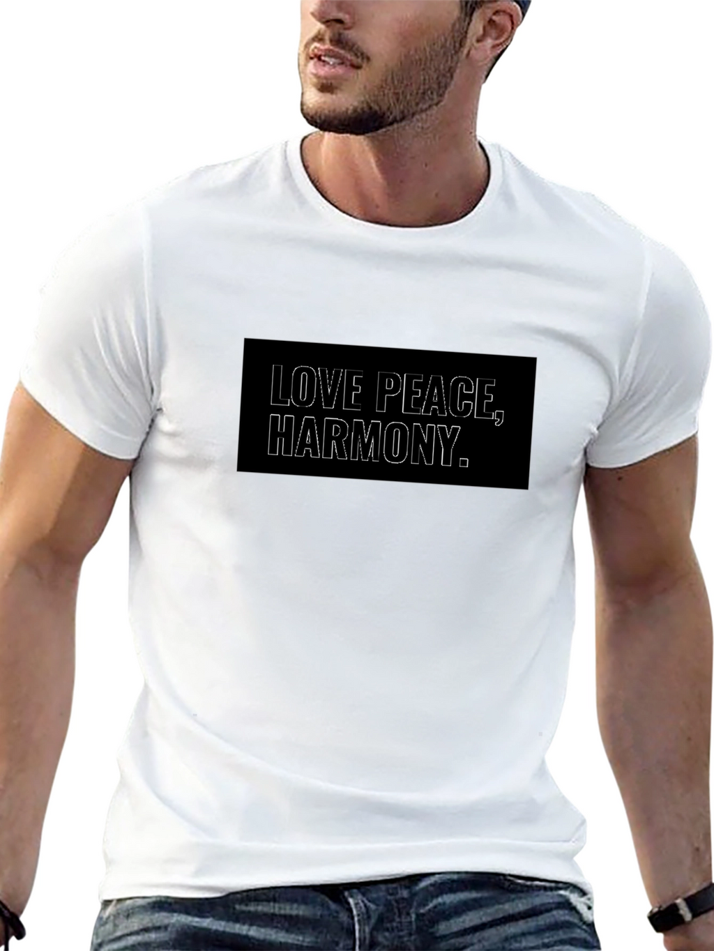 Love Peace Harmony T-Shirt - Unisex Black Tee