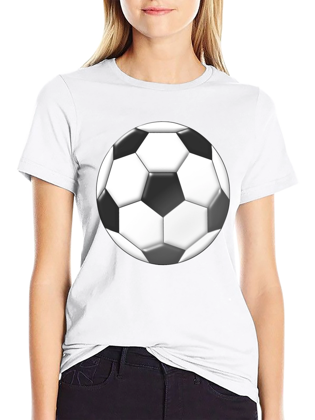 Soccer Ball Graphic Black T-Shirt