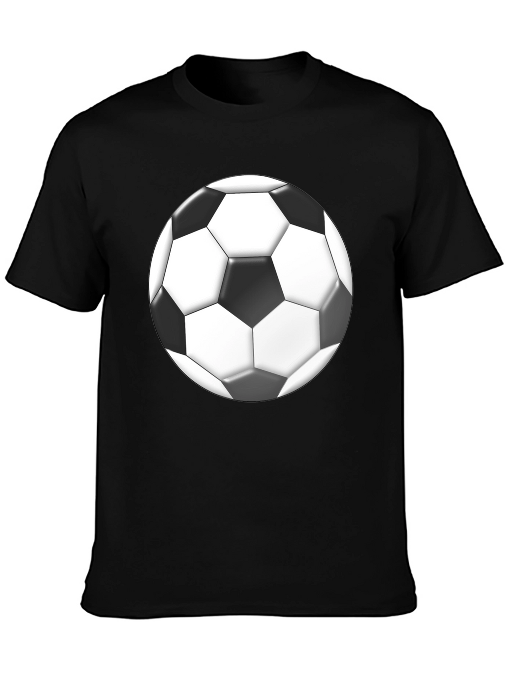 Soccer Ball Graphic Black T-Shirt