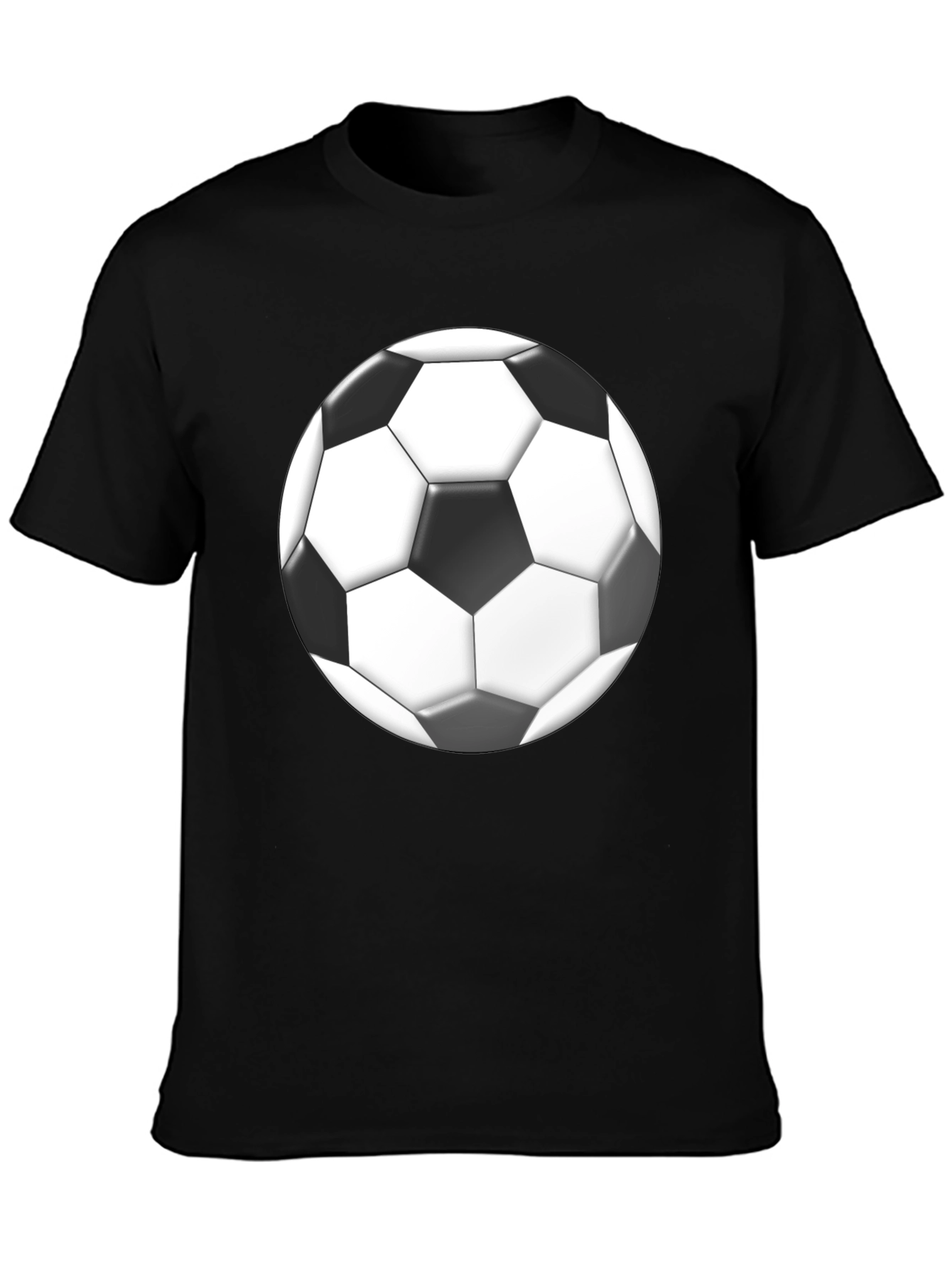 Soccer Ball Graphic Black T-Shirt
