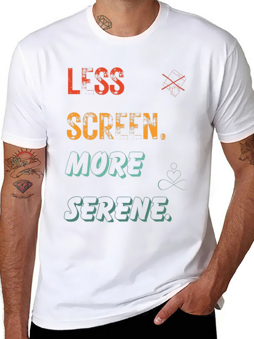 Less Screen More Serene Graphic T-Shirt