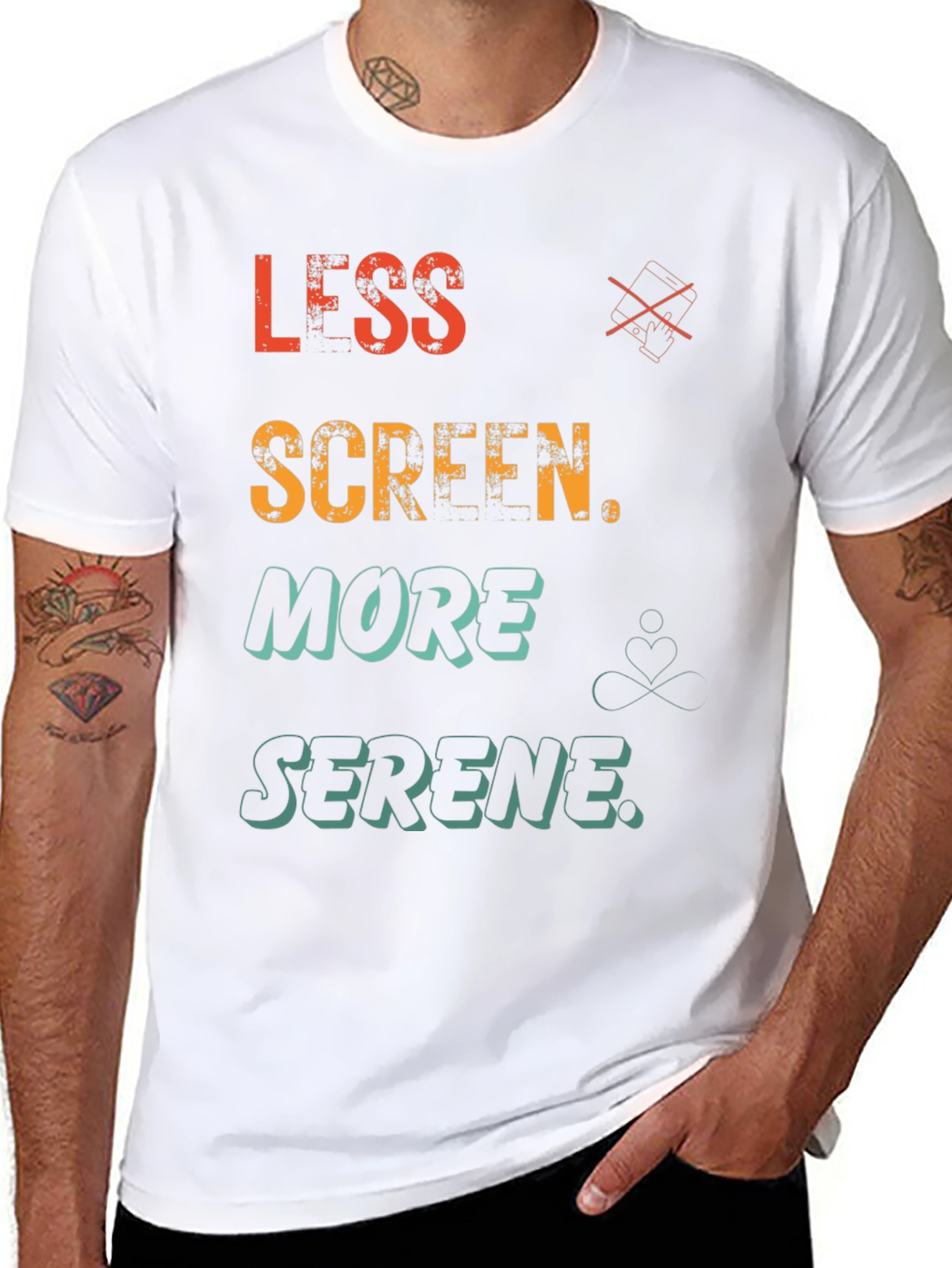 Less Screen More Serene Graphic T-Shirt