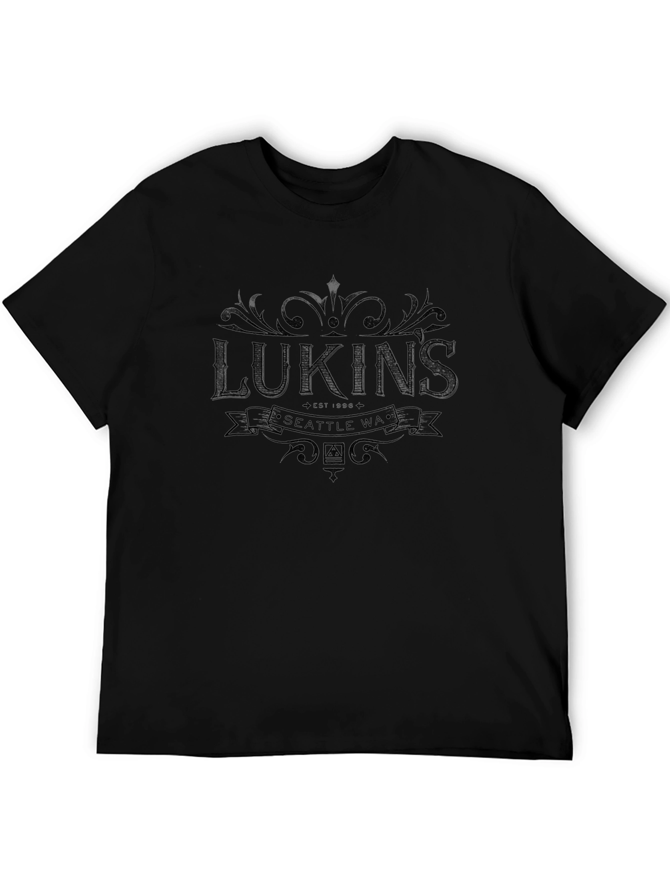 Lukins Black T-Shirt - Vintage Style