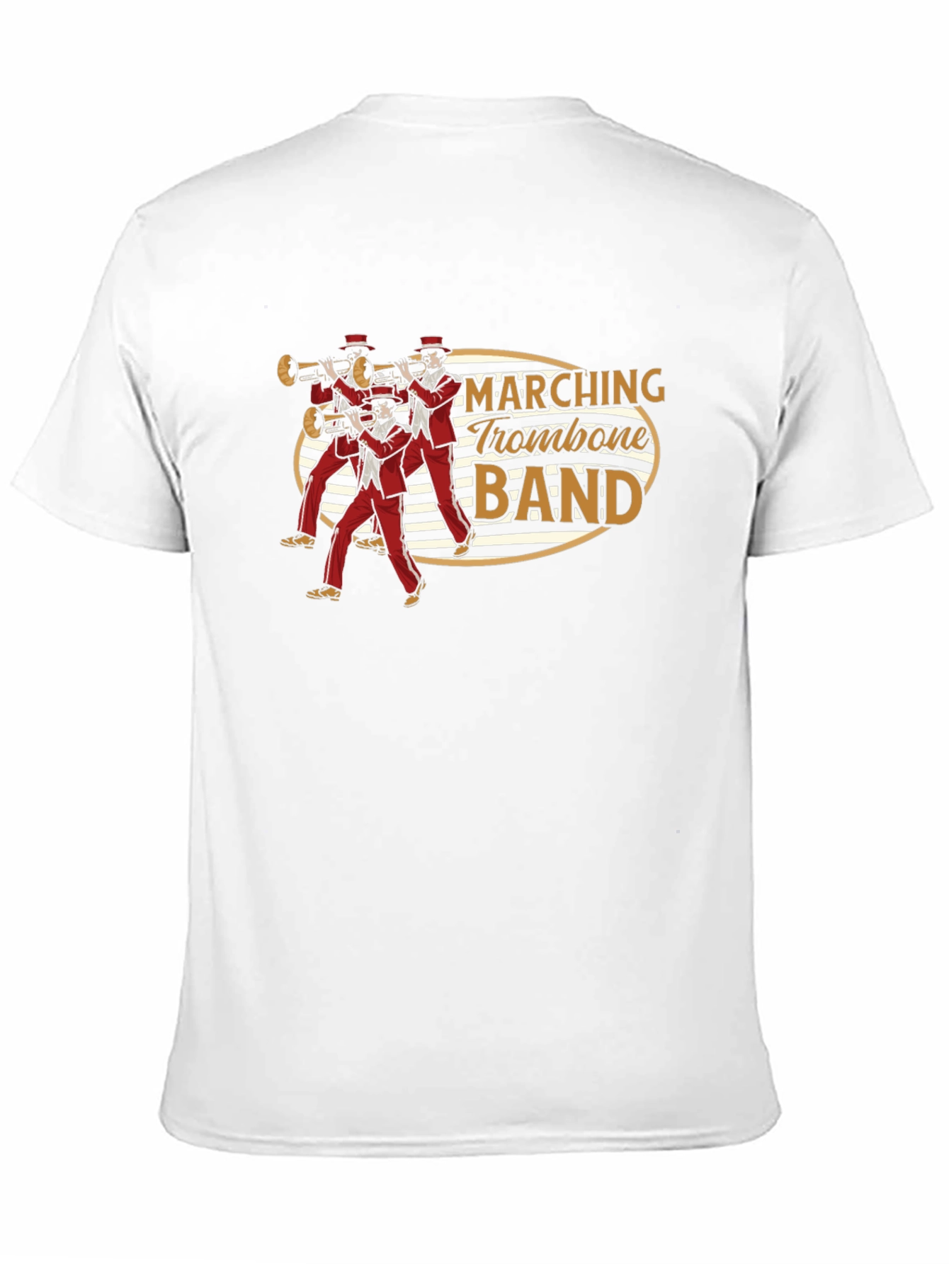 Marching Trombone Band Graphic Tee - Black Cotton T-Shirt