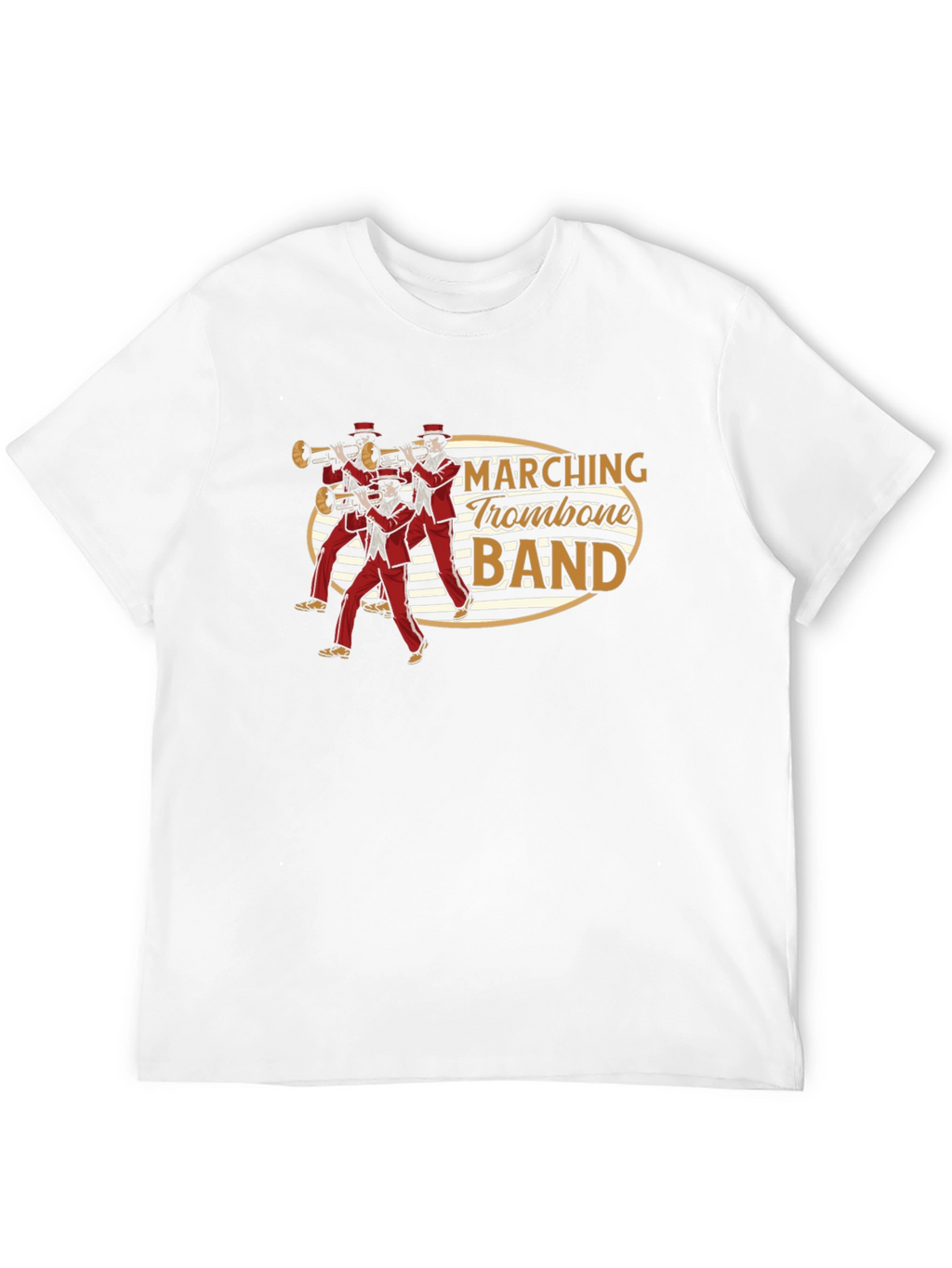 Marching Trombone Band Graphic Tee - Black Cotton T-Shirt
