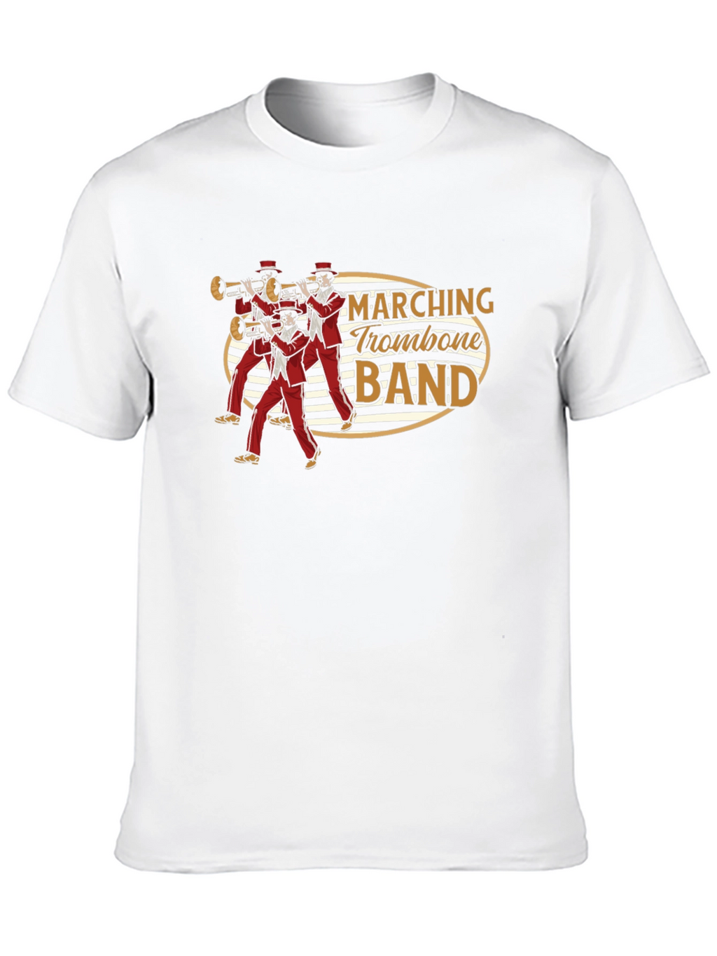 Marching Trombone Band Graphic Tee - Black Cotton T-Shirt