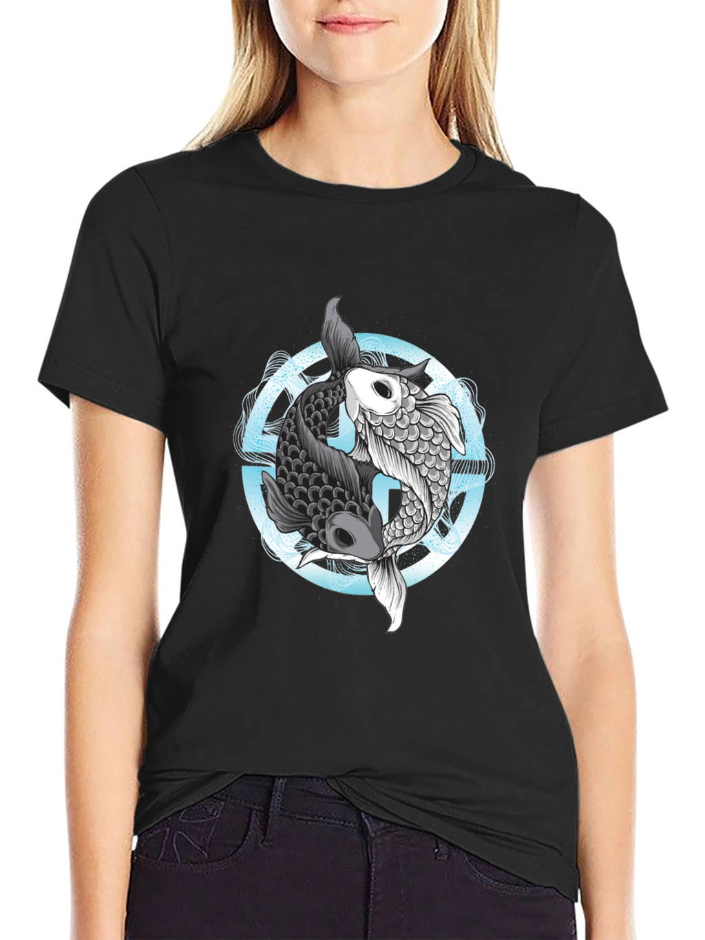 Yin Yang Koi Fish Graphic Tee