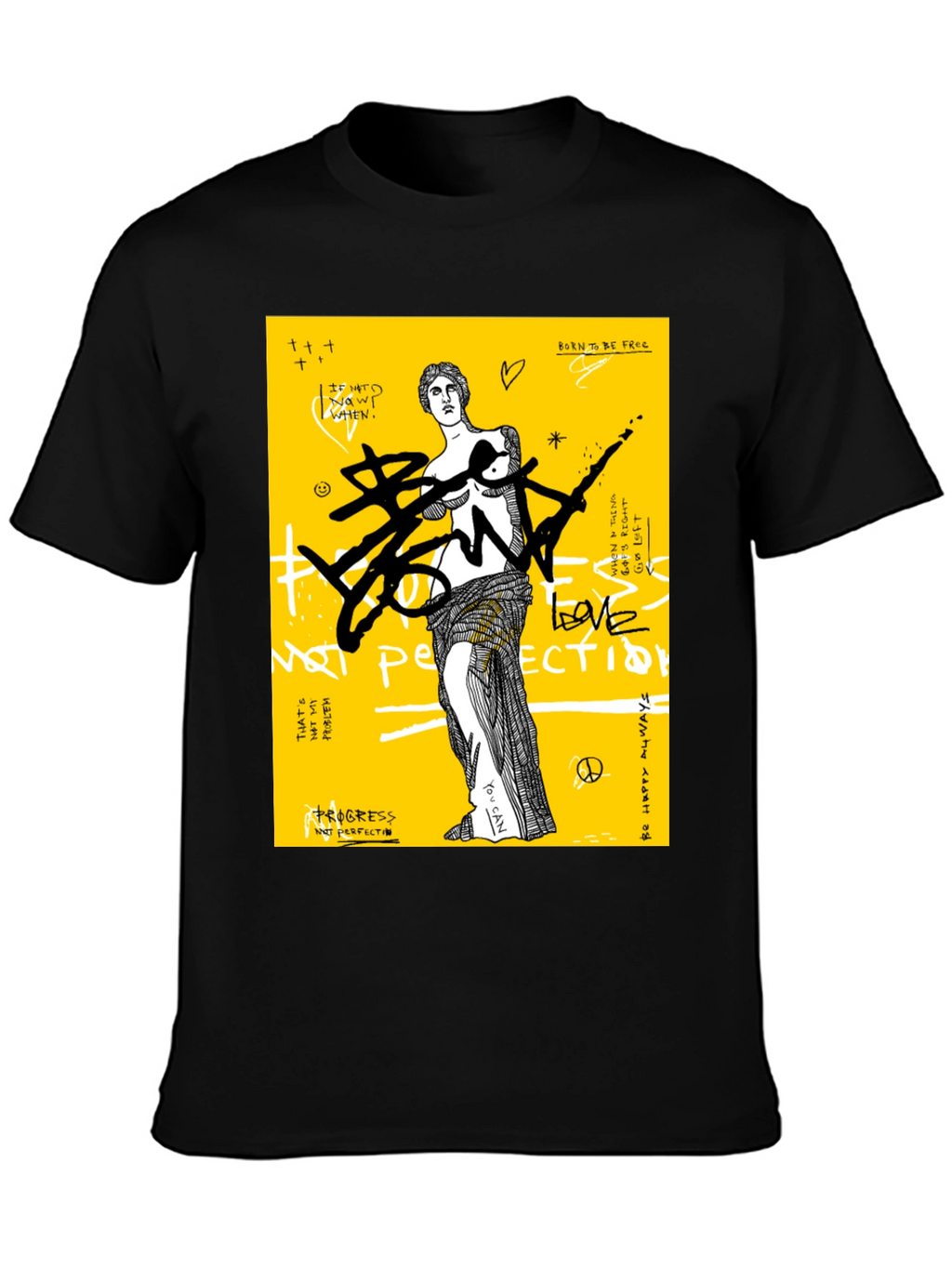 Edgy Graphic Print T-Shirt