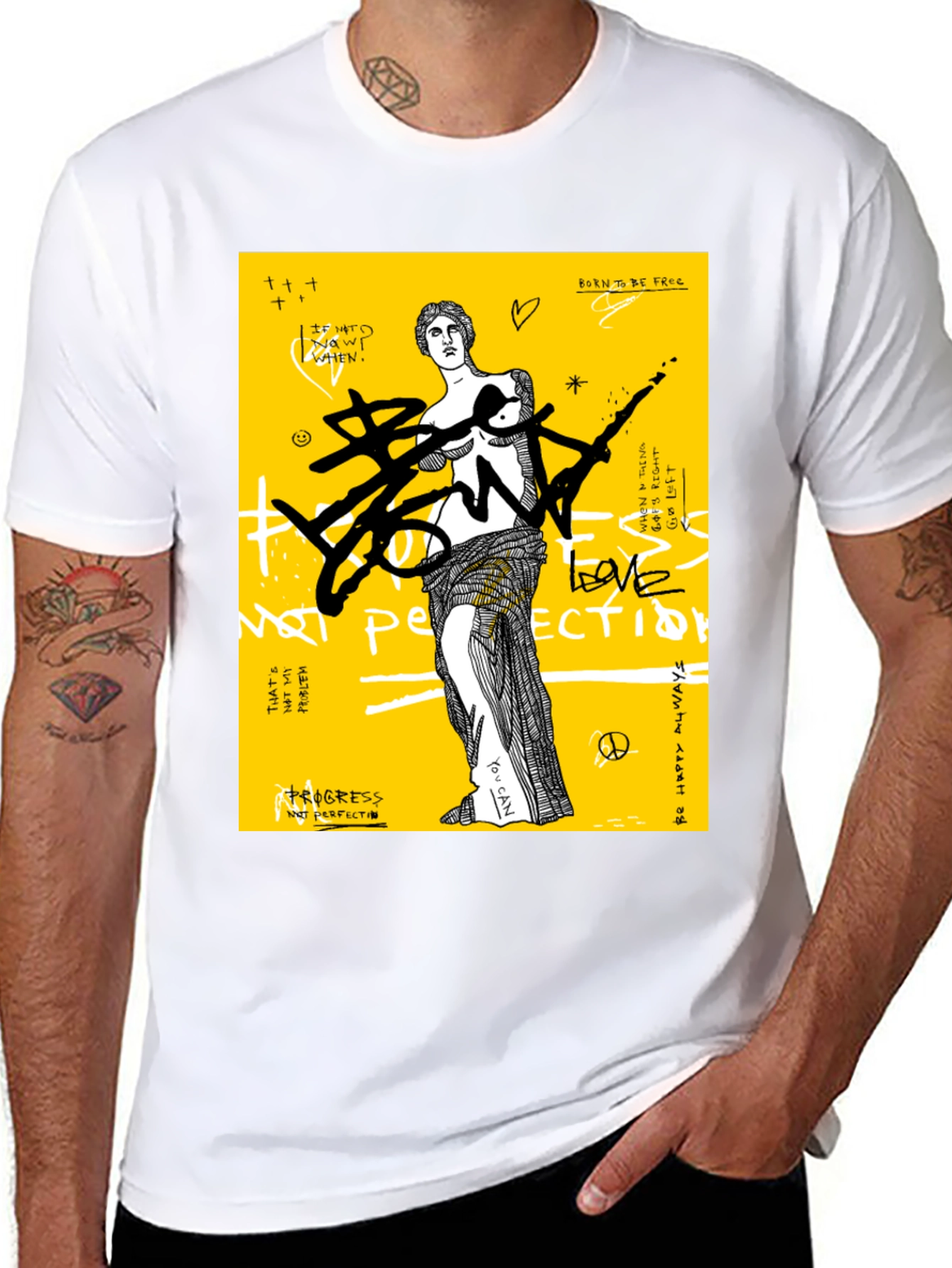 Edgy Graphic Print T-Shirt