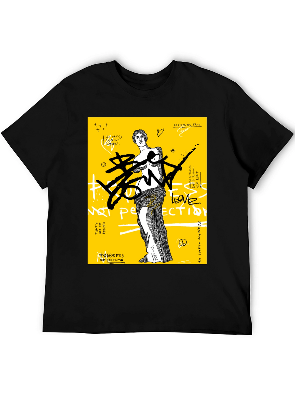 Edgy Graphic Print T-Shirt