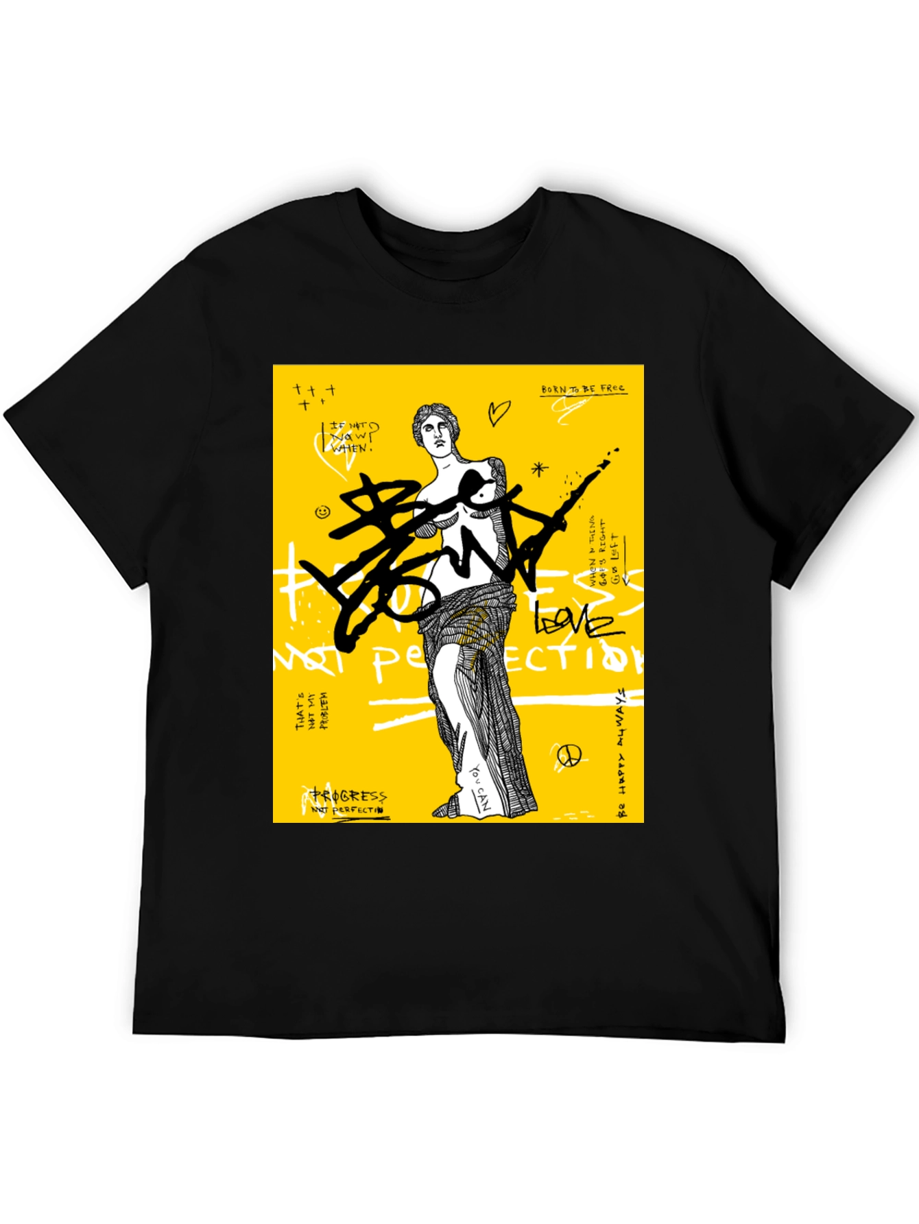 Edgy Graphic Print T-Shirt