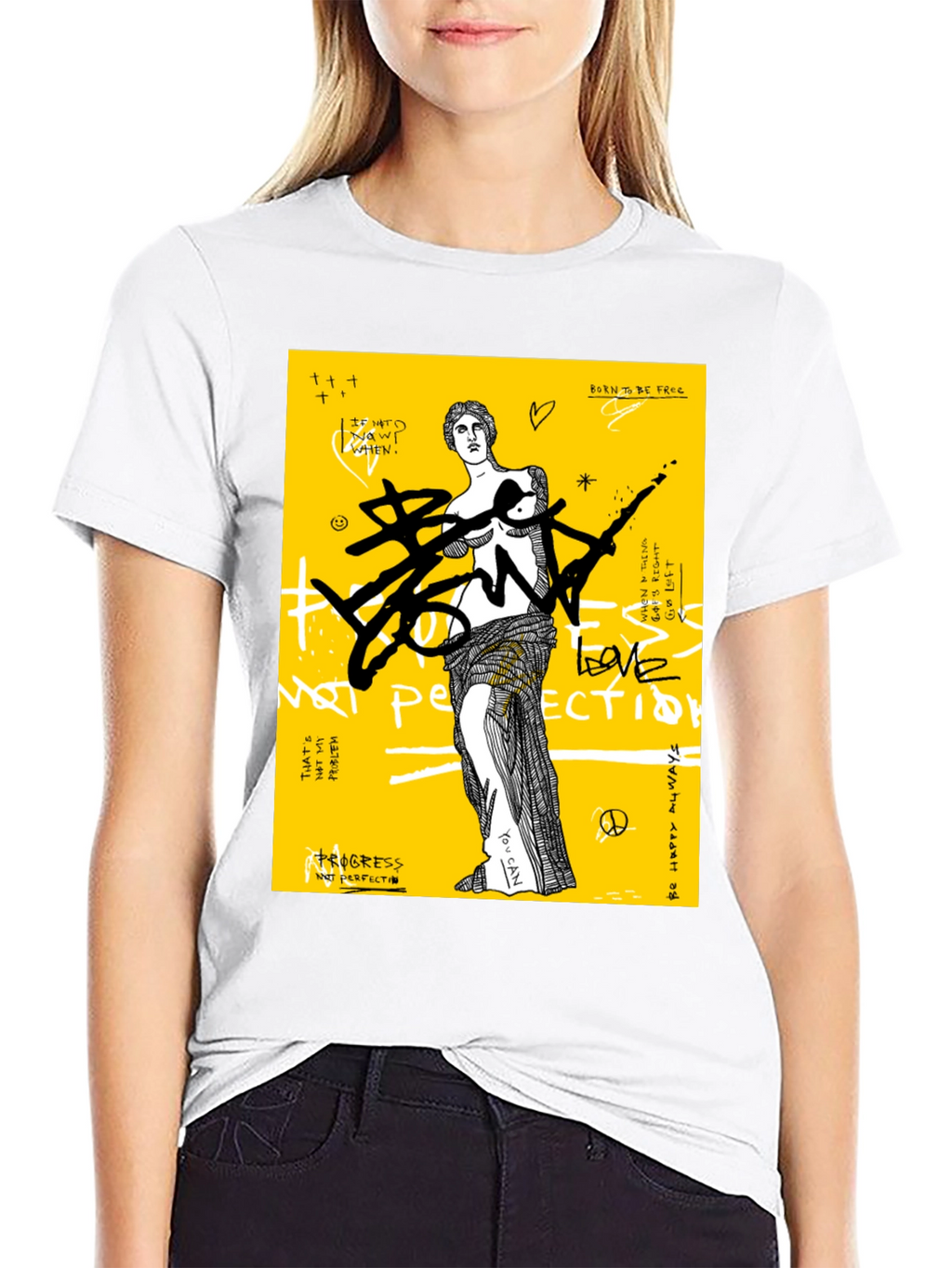 Edgy Graphic Print T-Shirt