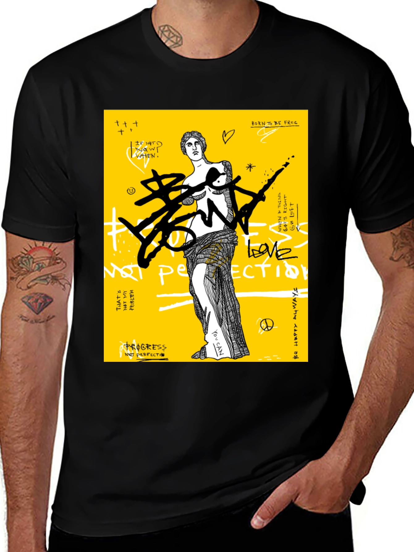 Edgy Graphic Print T-Shirt