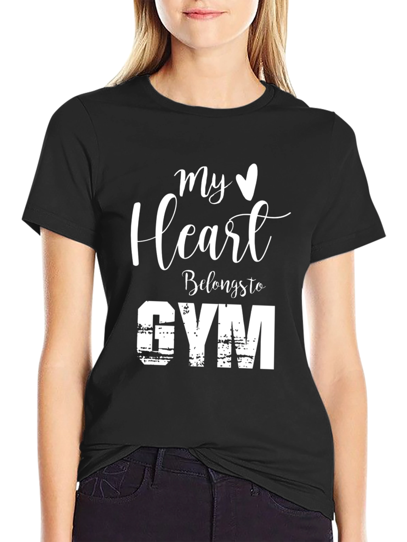 My Heart Belongs to Gym T-Shirt - Workout Motivation