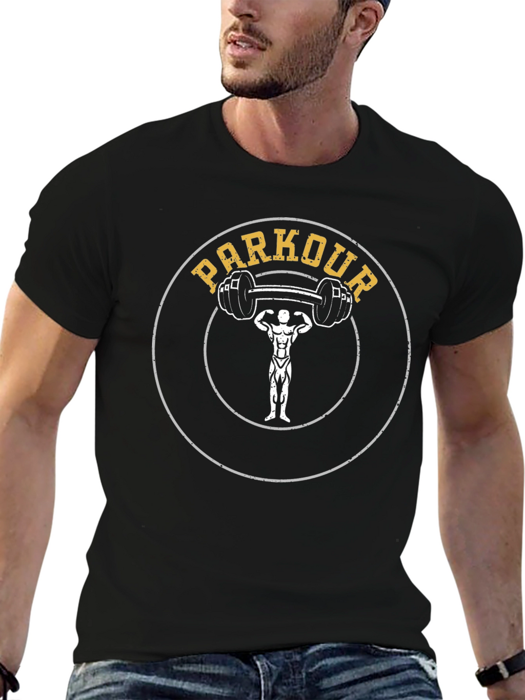 Parkour Weightlifting Design T-Shirt