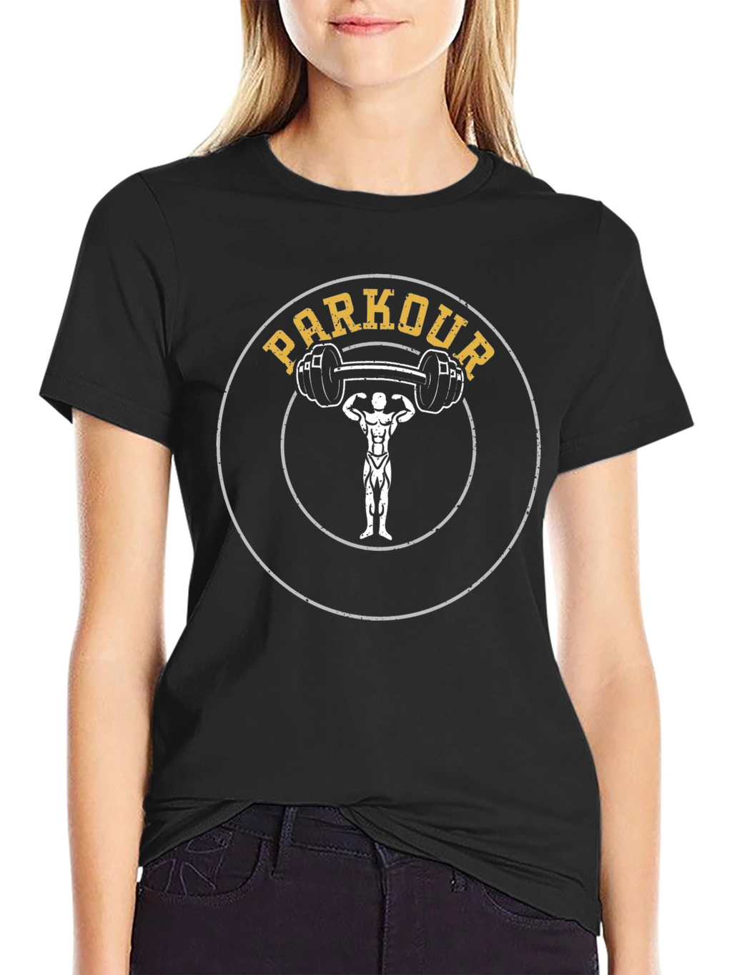 Parkour Weightlifting Design T-Shirt
