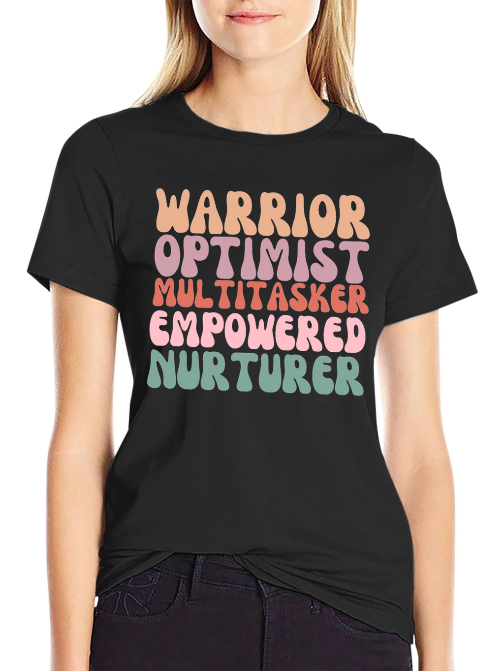 Empowered Woman Tee - Warrior Optimist Nurturer