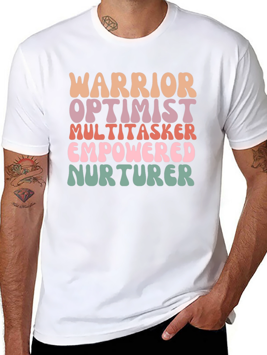 Empowered Woman Tee - Warrior Optimist Nurturer