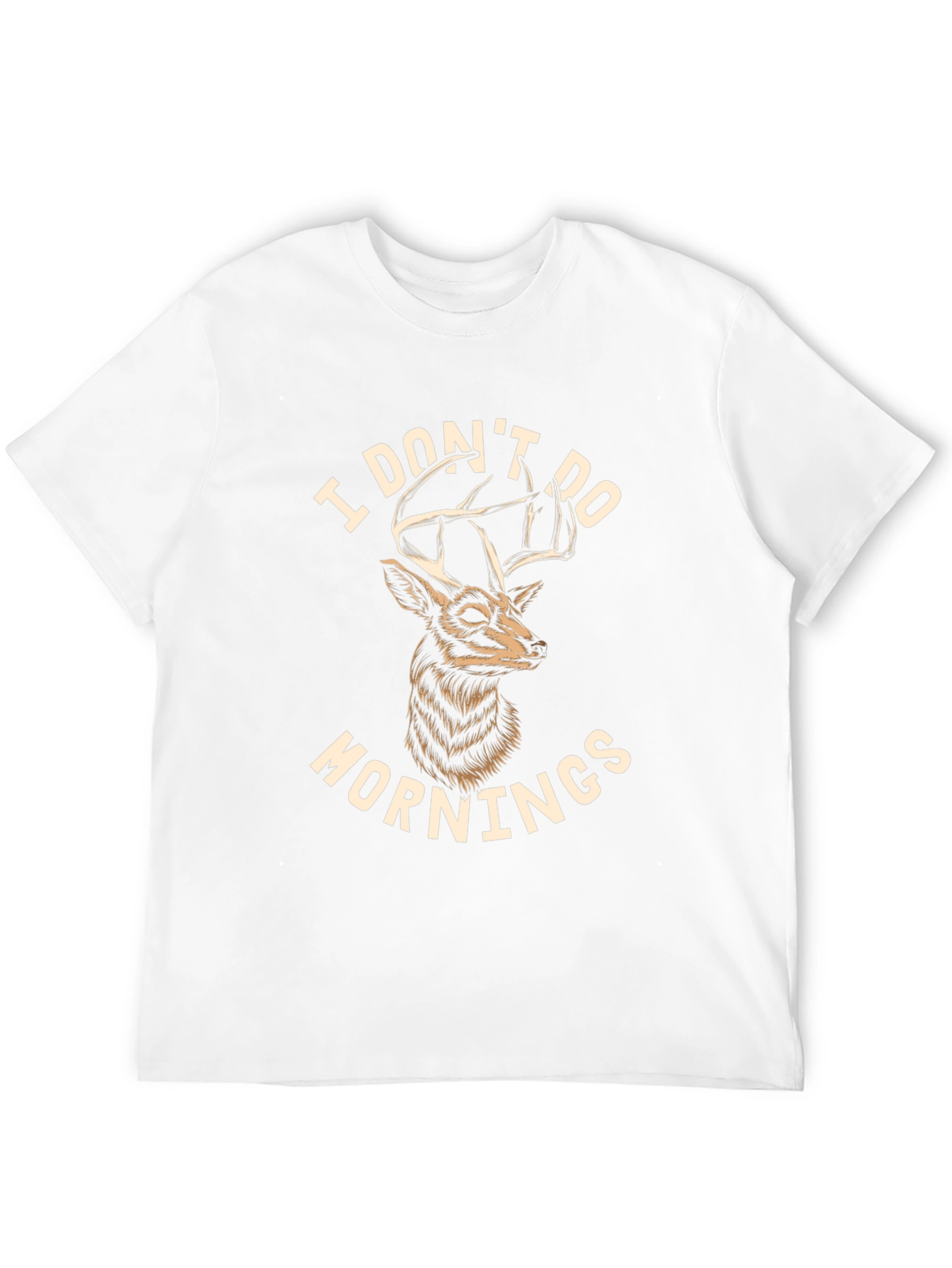 I Dont Do Mornings Deer Graphic T-Shirt