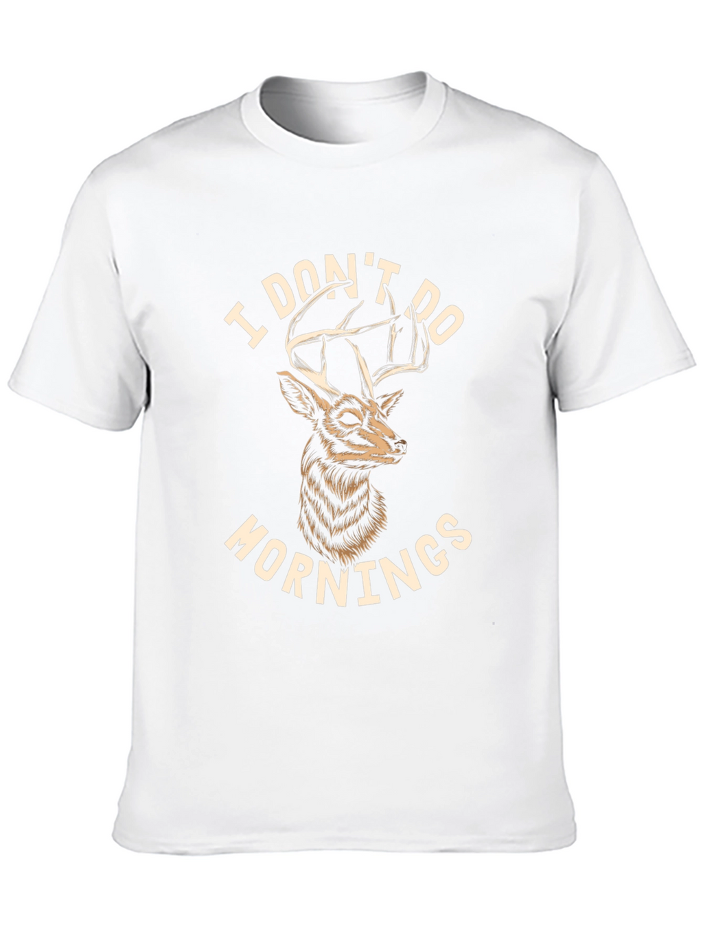 I Dont Do Mornings Deer Graphic T-Shirt